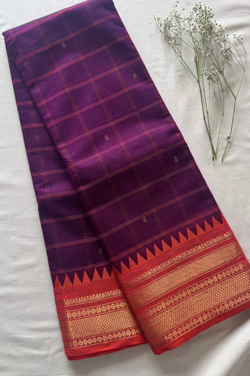 Kattam Chettinad Cotton Saree CW261