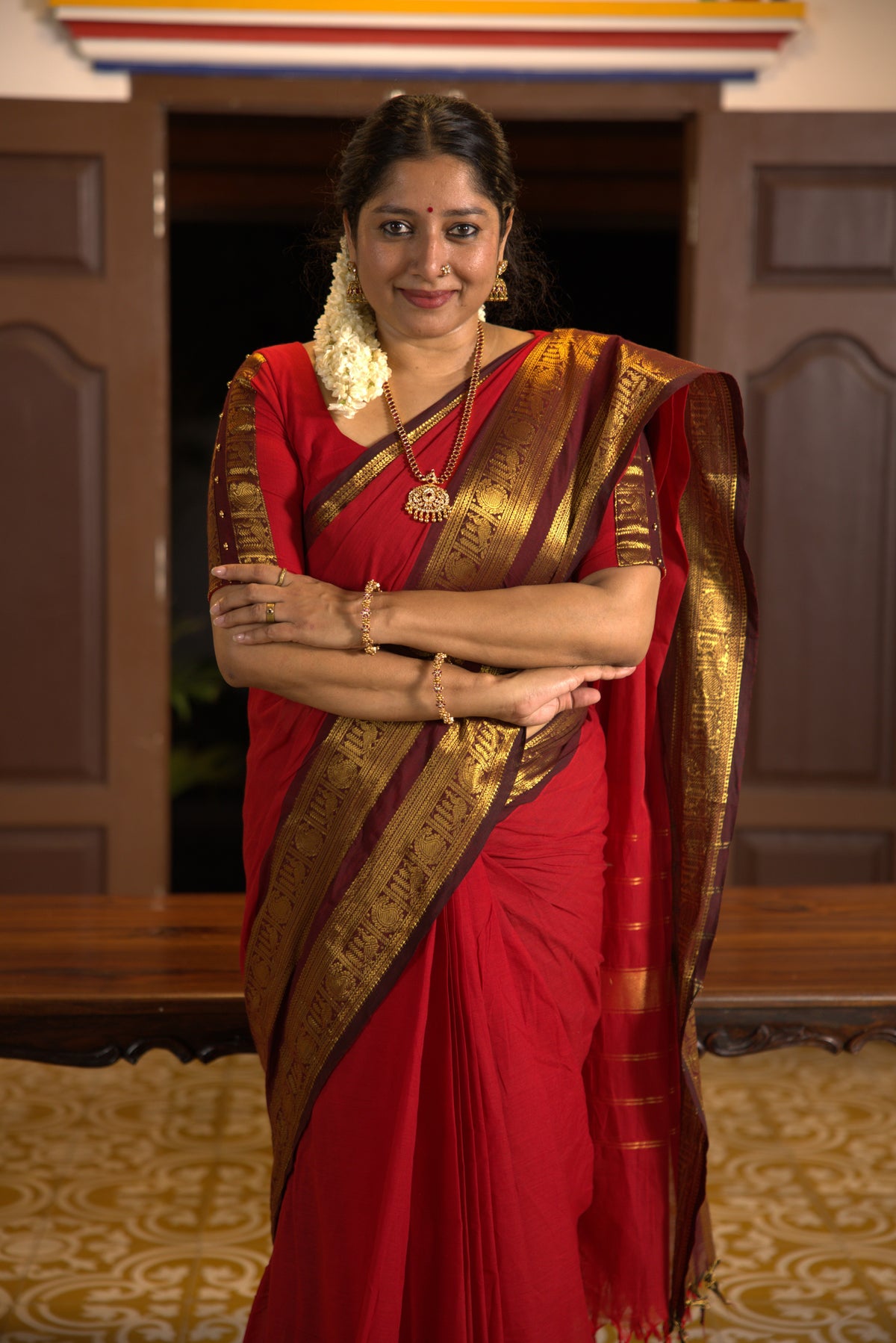 Rettapet Border Chettinad Cotton Saree CW591