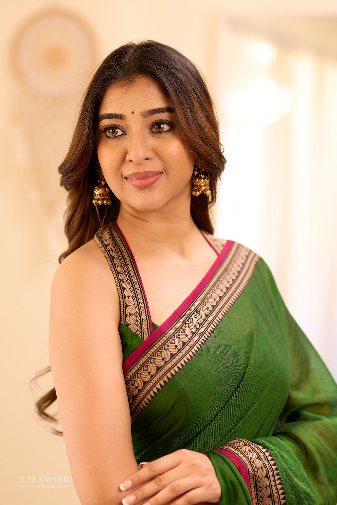 Dark Green Narayanpet Saree