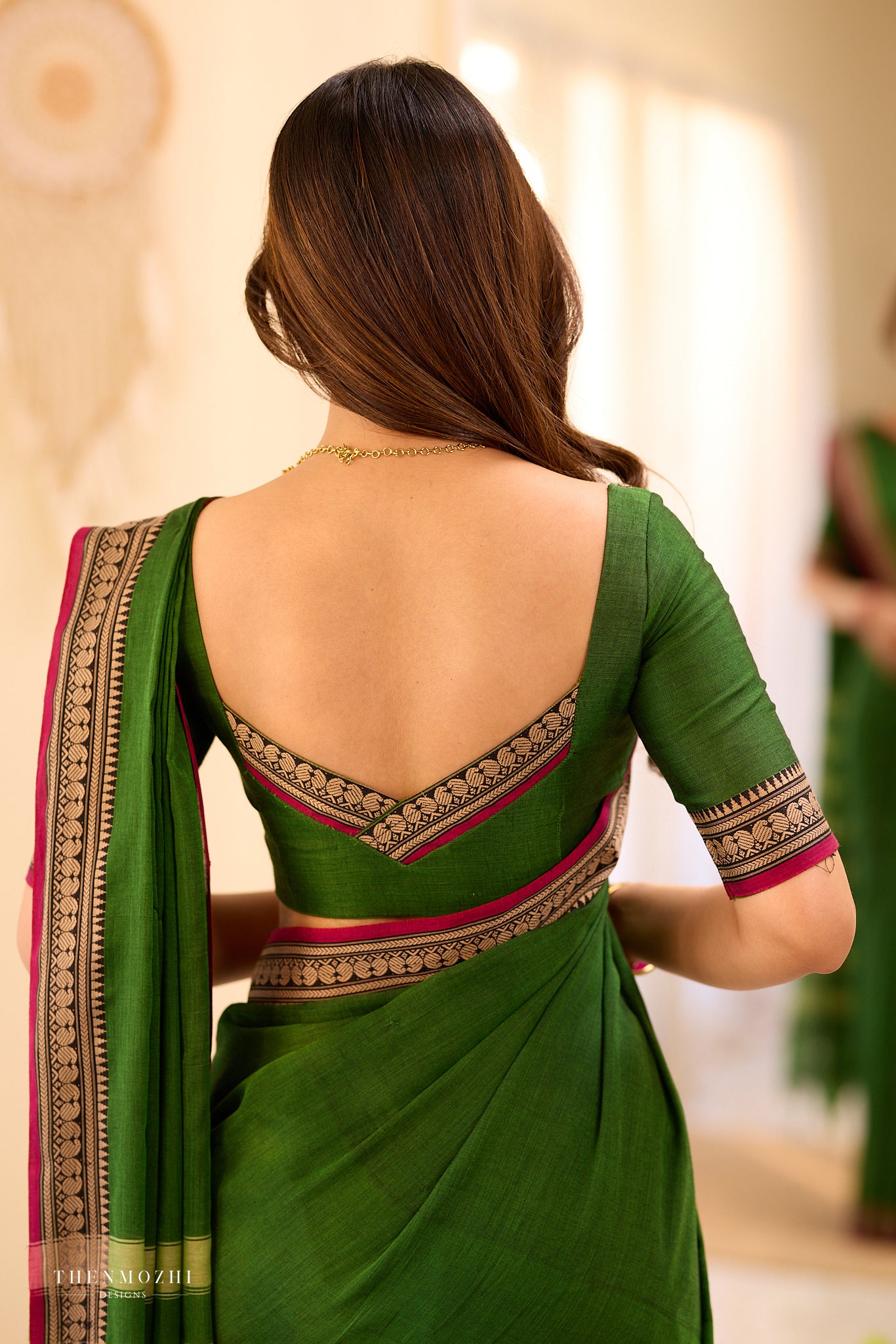 Dark Green Narayanpet Saree