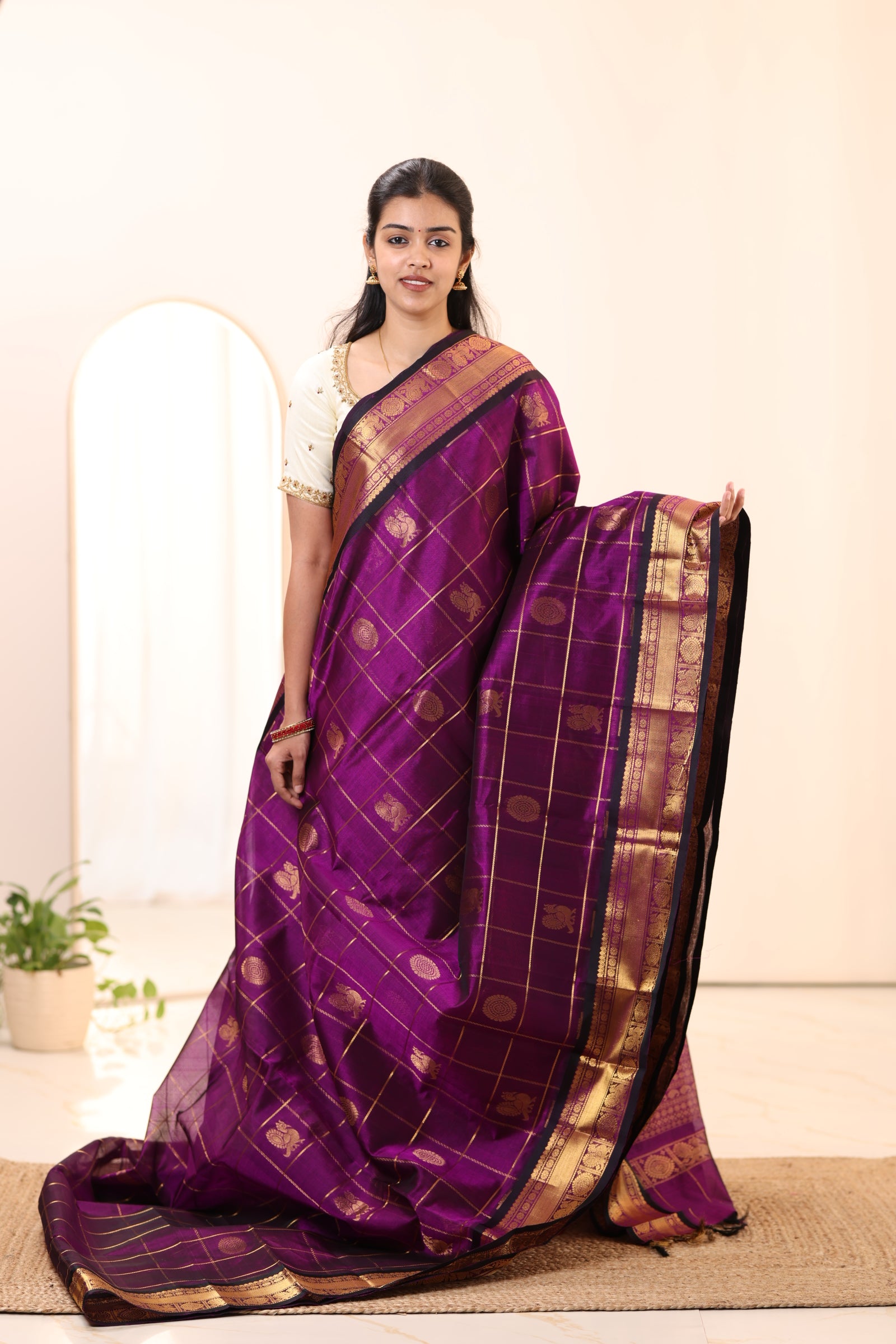 Kanchi Silk Cotton Saree A96