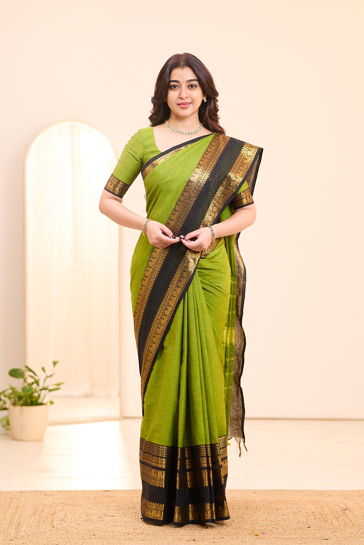 Bay Leaf Chettinad Cotton Saree