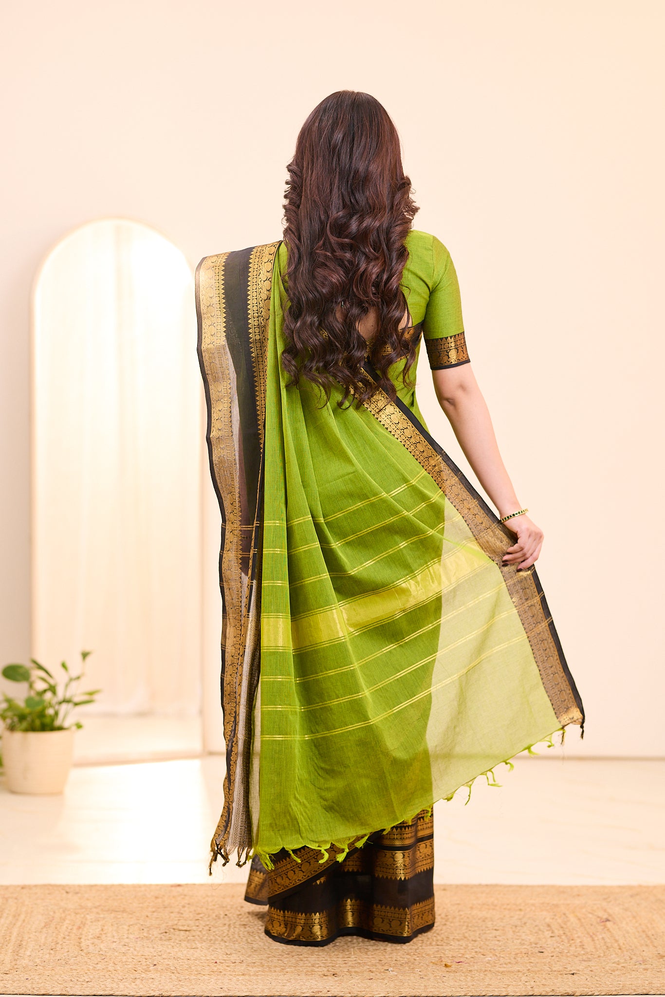 Bay Leaf Chettinad Cotton Saree