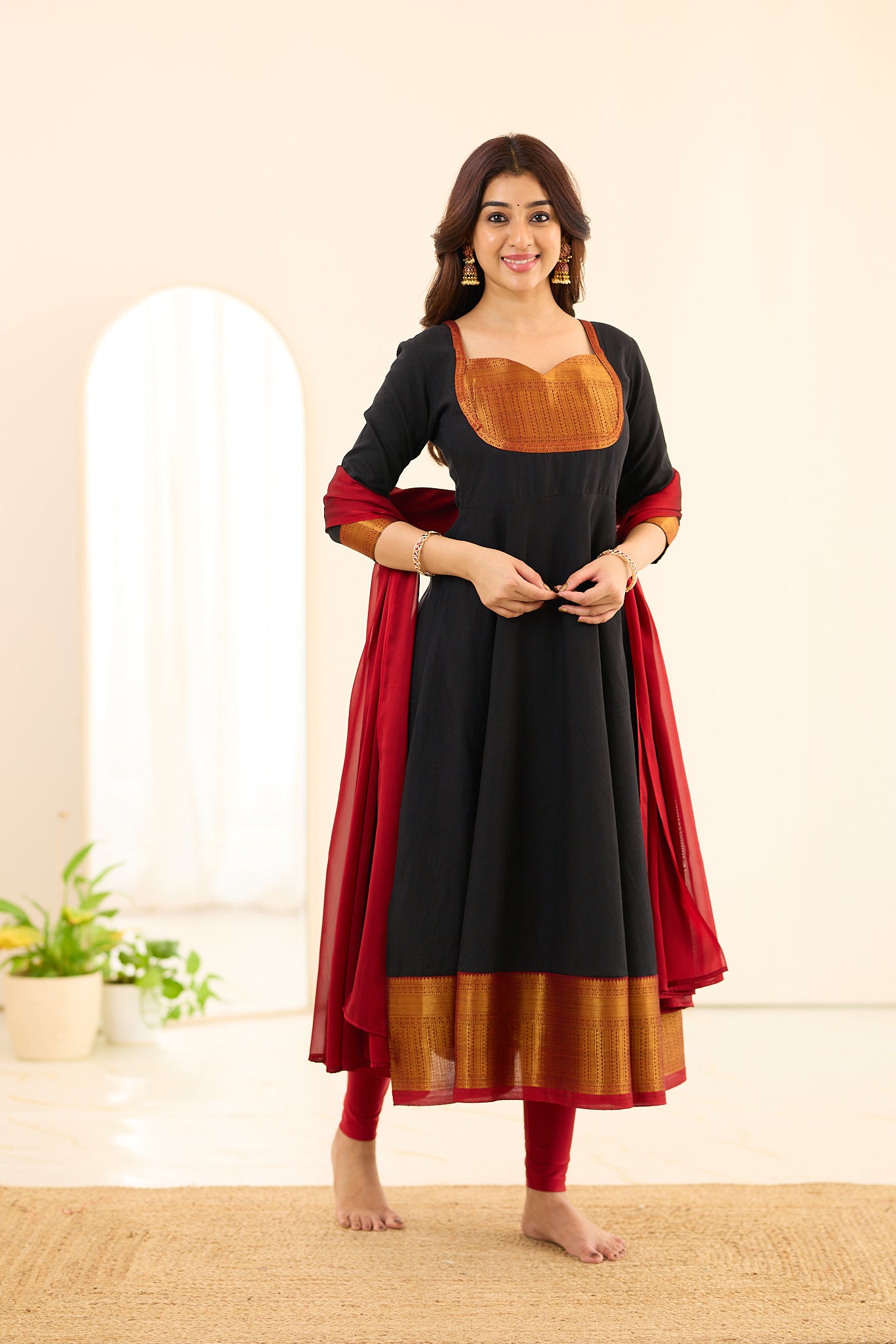 Hand Block Print Cotton Suits With Kota Doria Dupatta Hand Block Print Cotton Suits With Kota Doria Dupatta