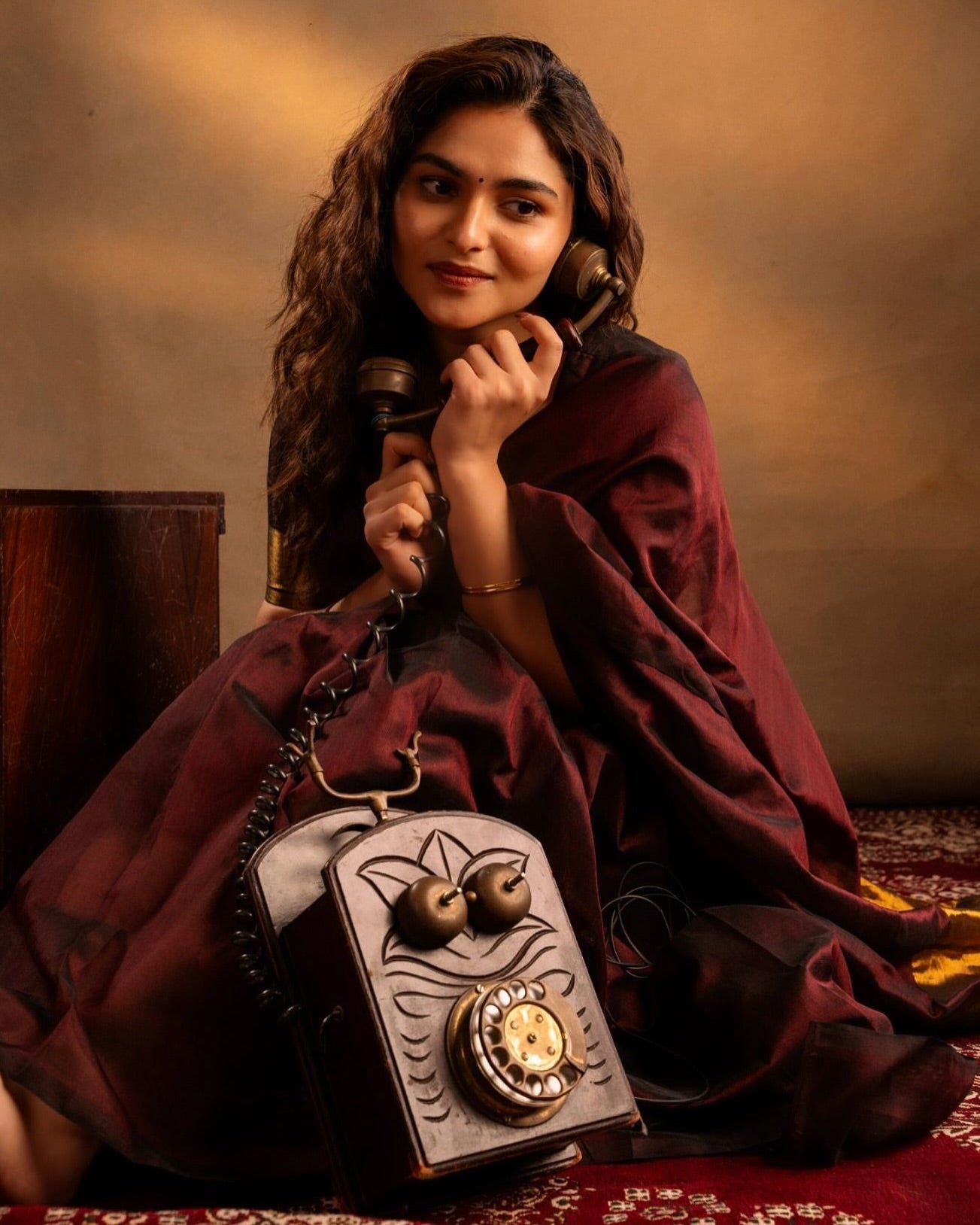 Kayadu Lohar Kanchi Silk Cotton Coffee Brown Saree