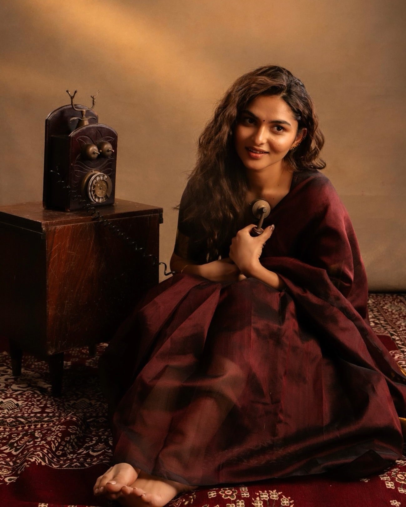 Kayadu Lohar Kanchi Silk Cotton Coffee Brown Saree