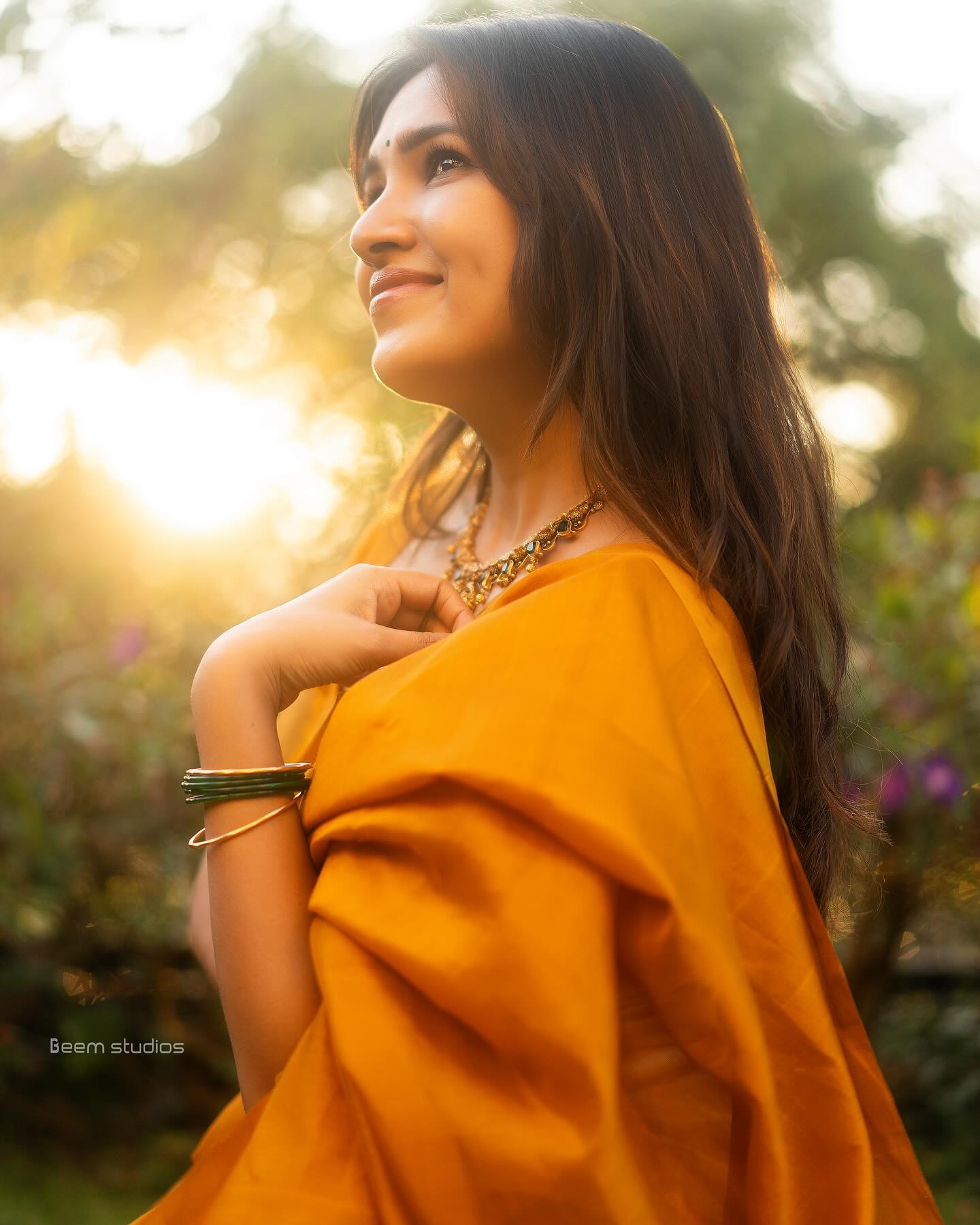 Vanibhojan Kanchi Silk Cotton Mustard Yellow Saree