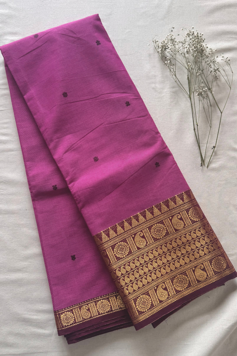 Butta Chettinad Cotton Saree CW264