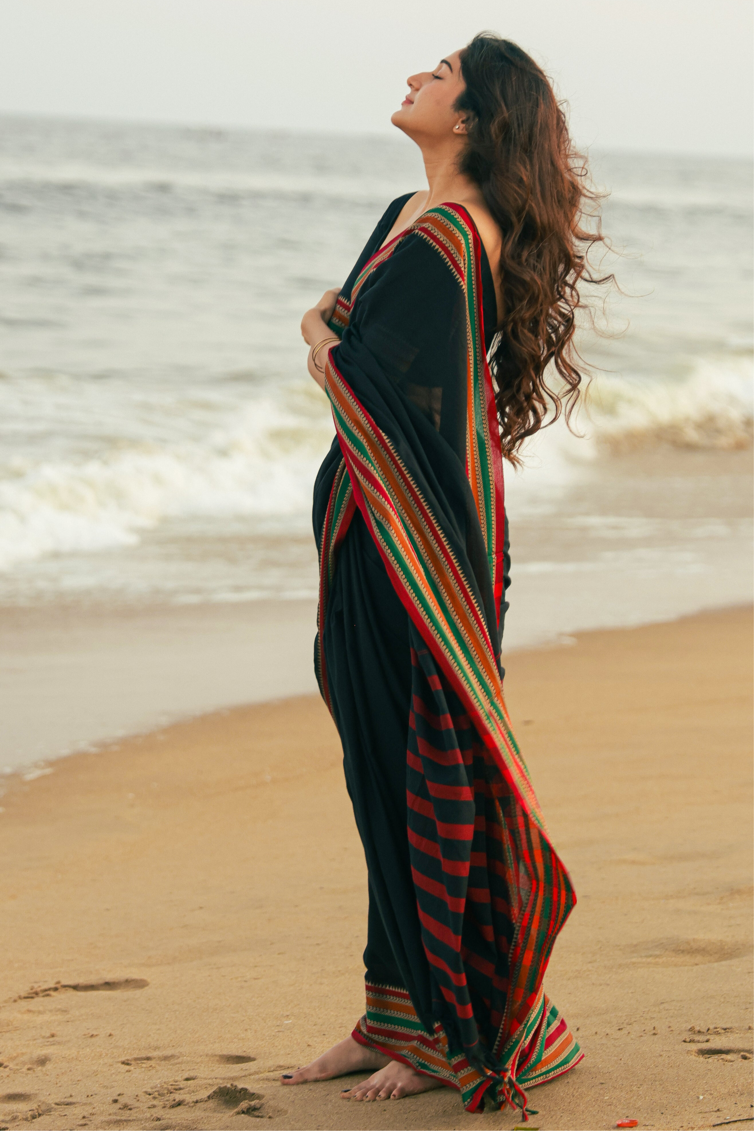 Black Big Border - Narayanpet Big Border Saree