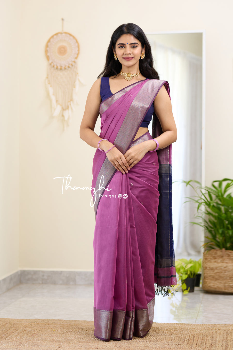 Pink and dark Blue (Big Border)