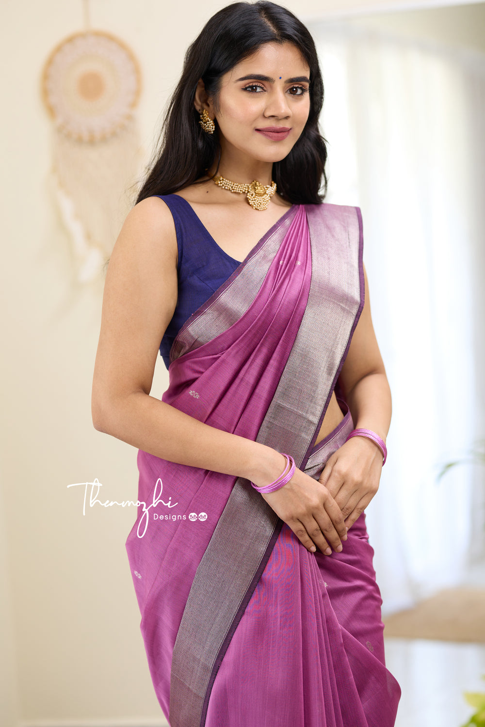 Pink and dark Blue (Big Border)
