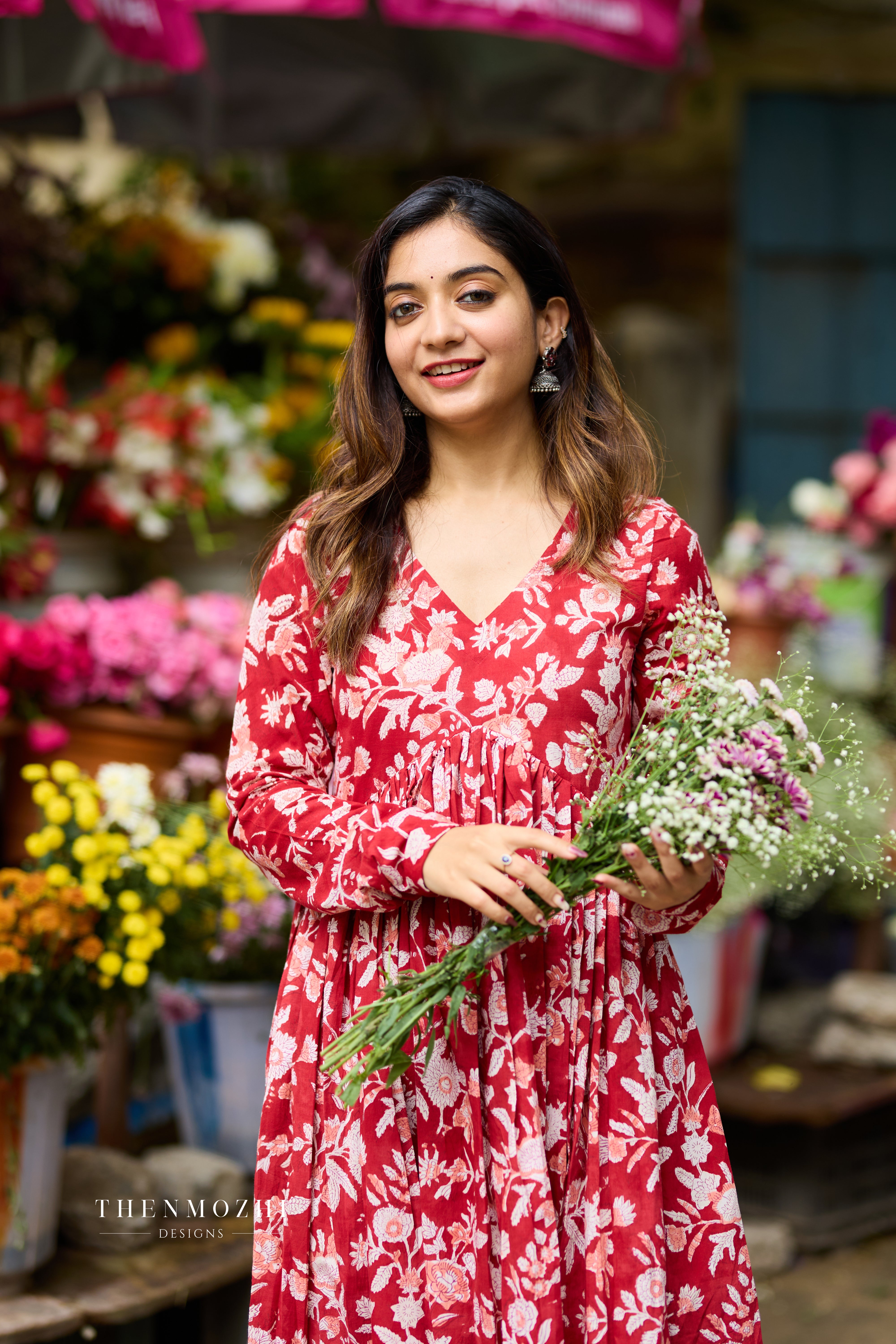 Scarlet Red Alia Cut Printed Co-ord Set