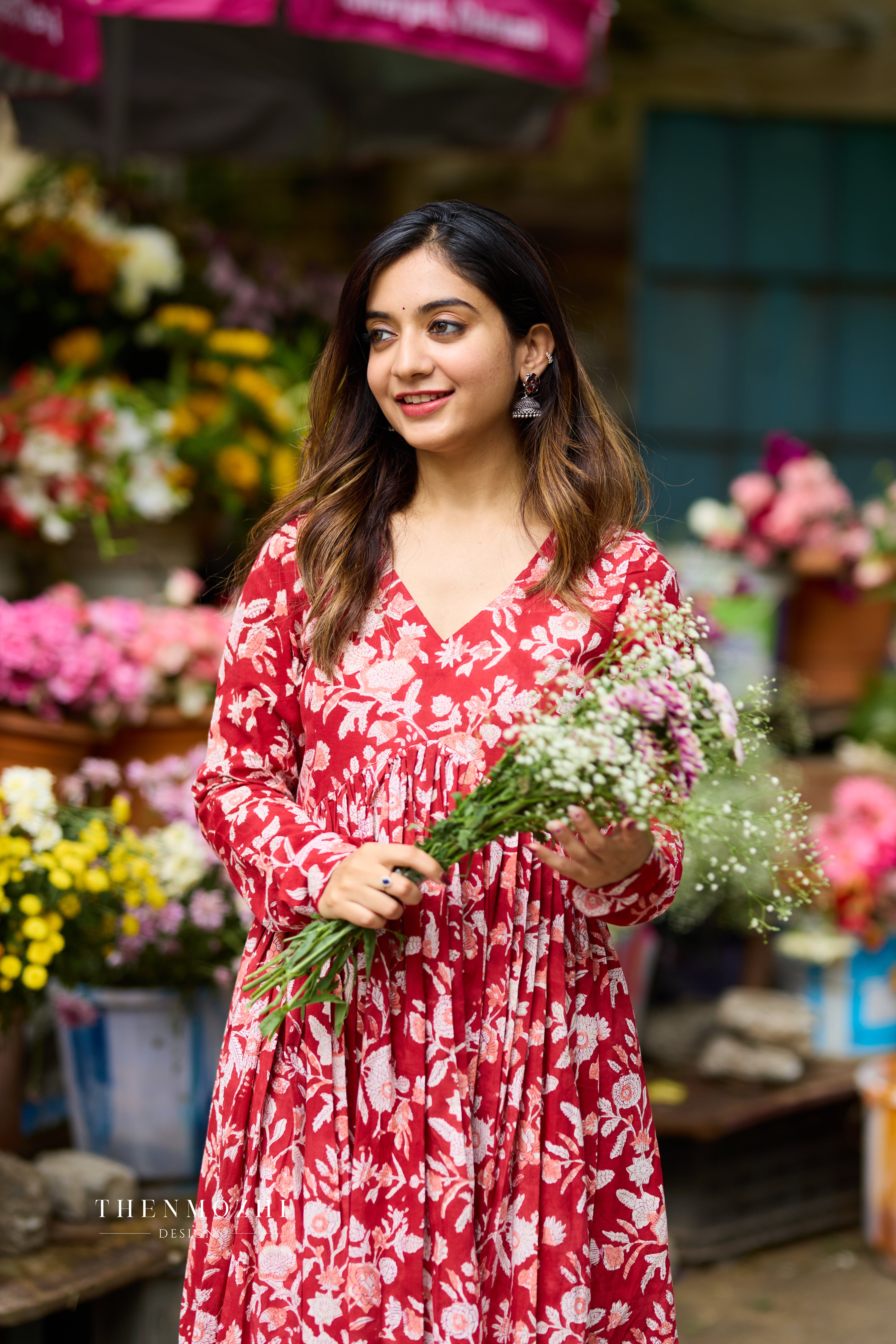 Scarlet Red Alia Cut Printed Co-ord Set