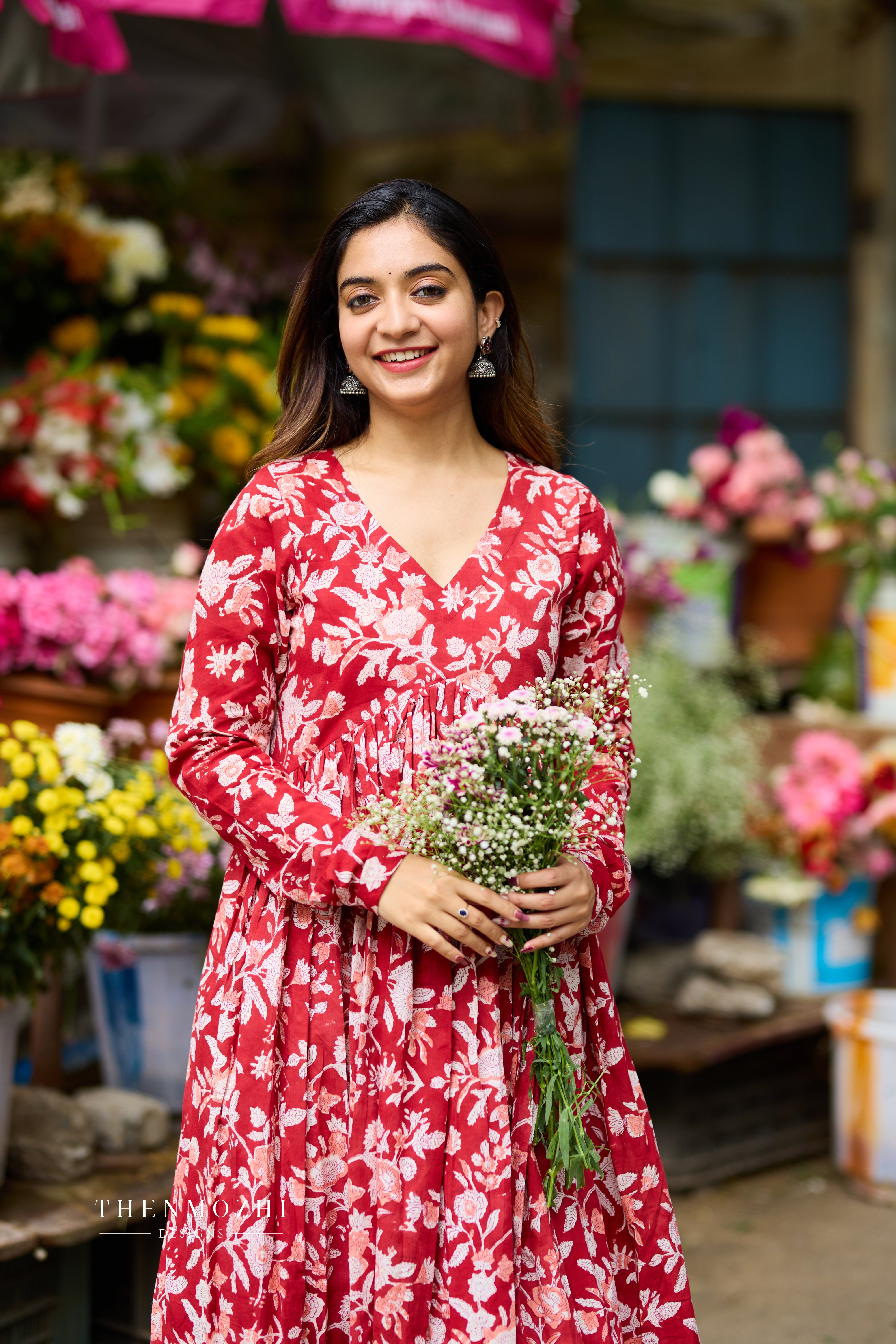 Scarlet Red Alia Cut Printed Co-ord Set