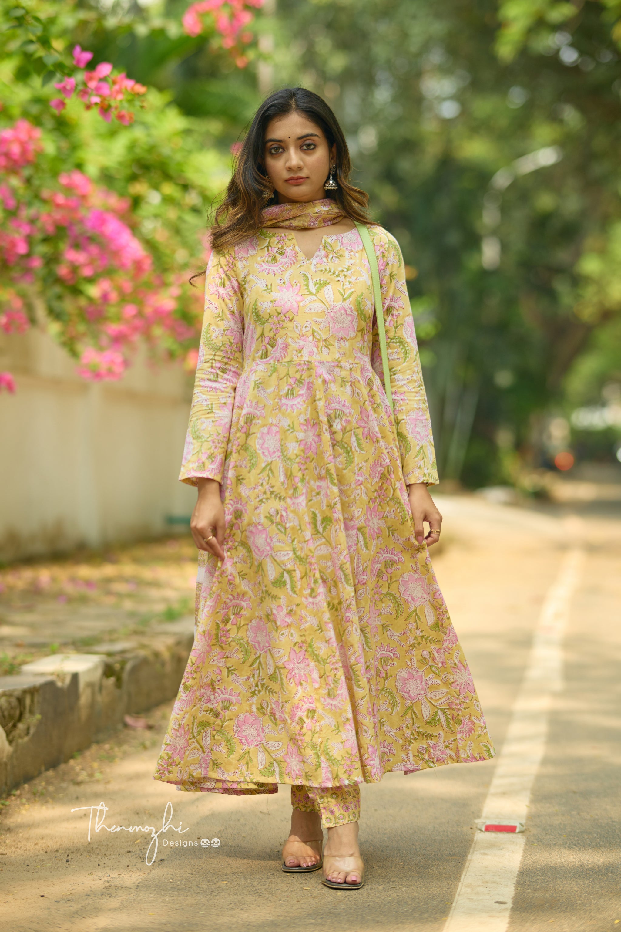 Pale Lavander Color Cotton Top [T.L.43] And Parallel Pant [P.H.38] With Cotton Dupatta