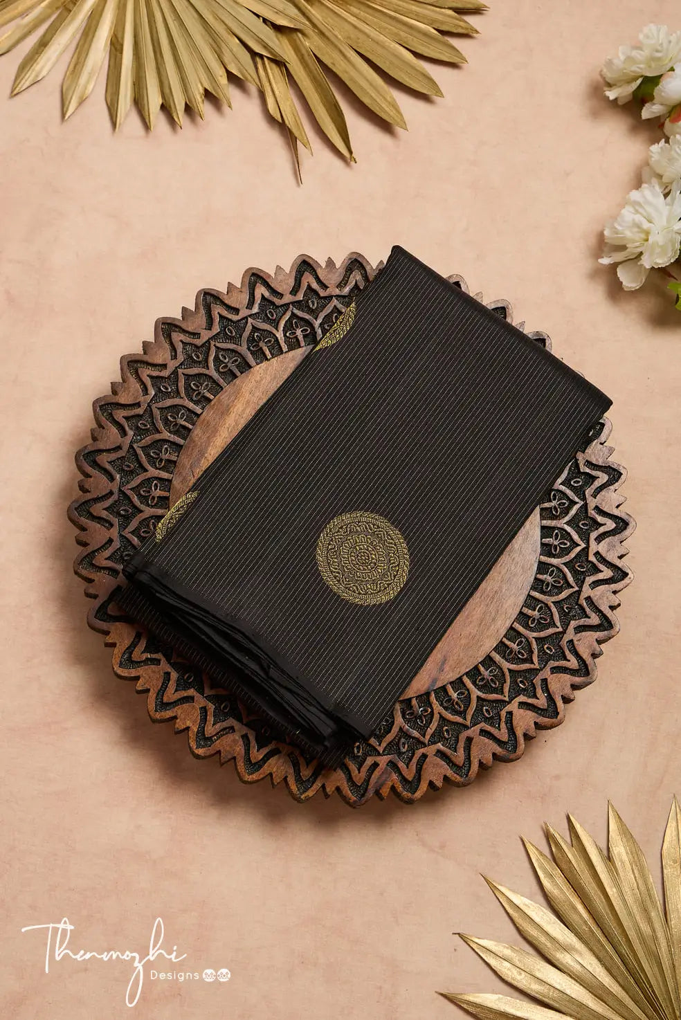 Black Pure Silk Kanjivaram Saree