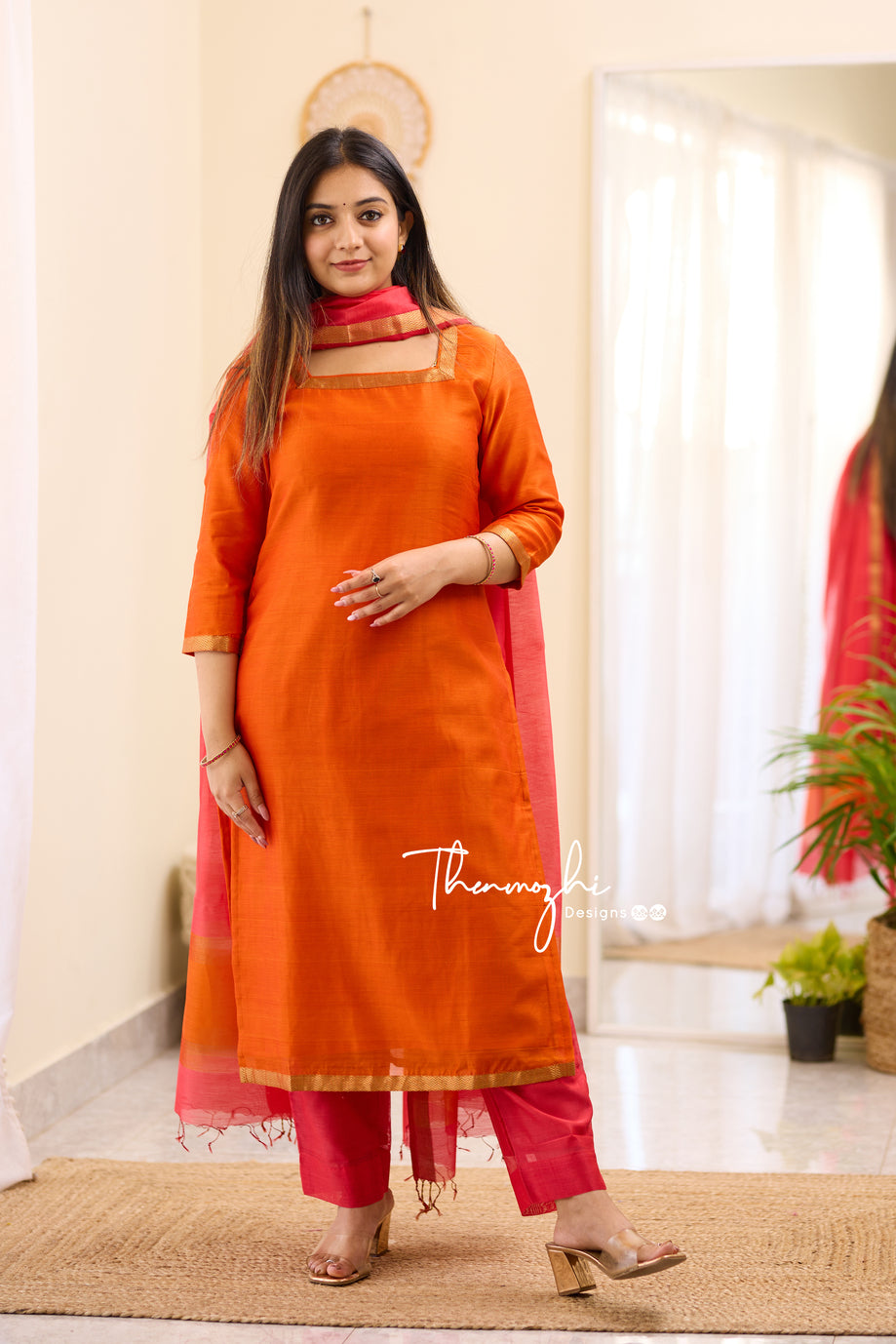 Maheshwari Silk Cotton Suit 04