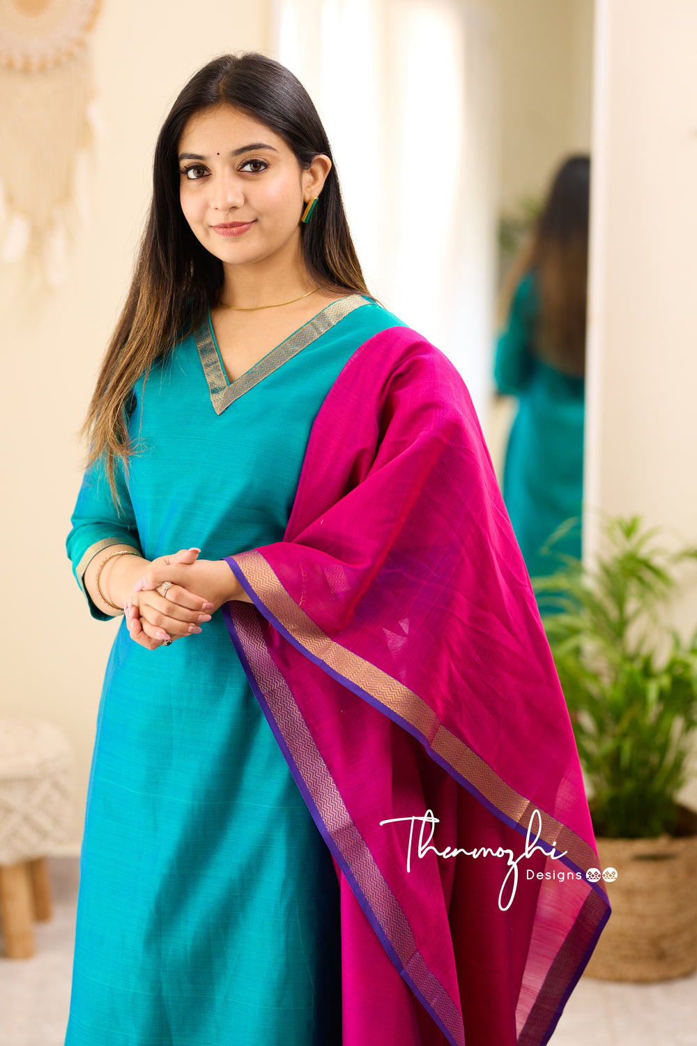 Maheshwari Silk Cotton Suit 05