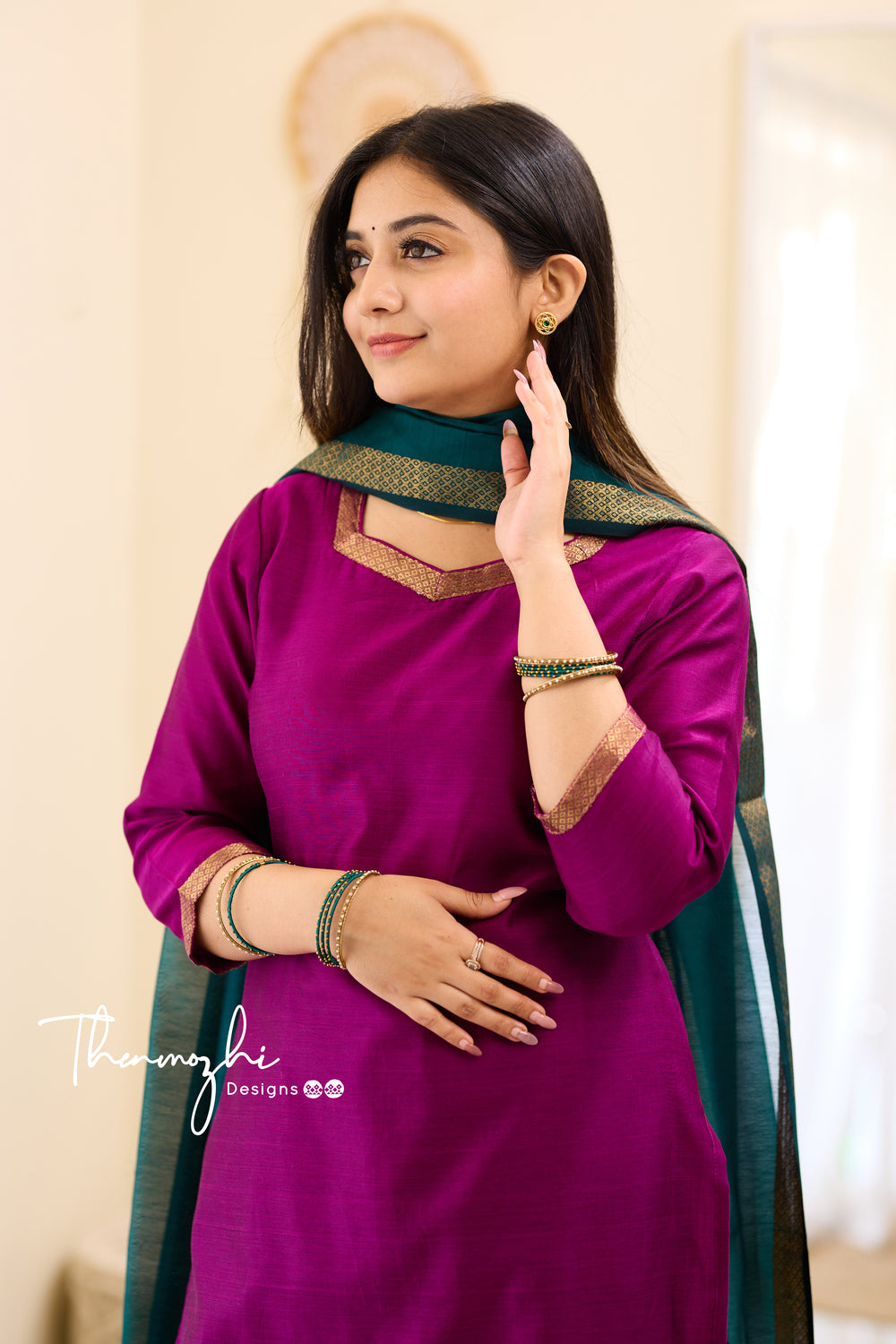 Maheshwari Silk Cotton Suit 07