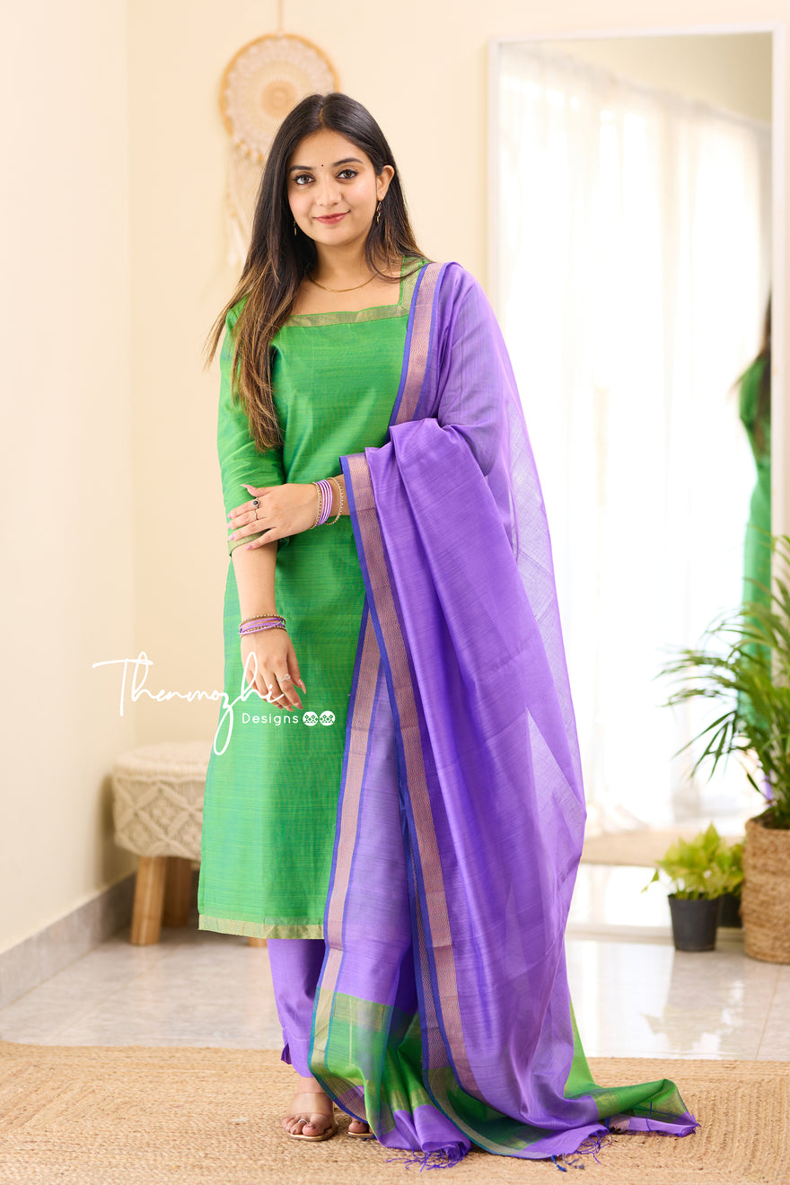 Maheshwari Silk Cotton Suit 08