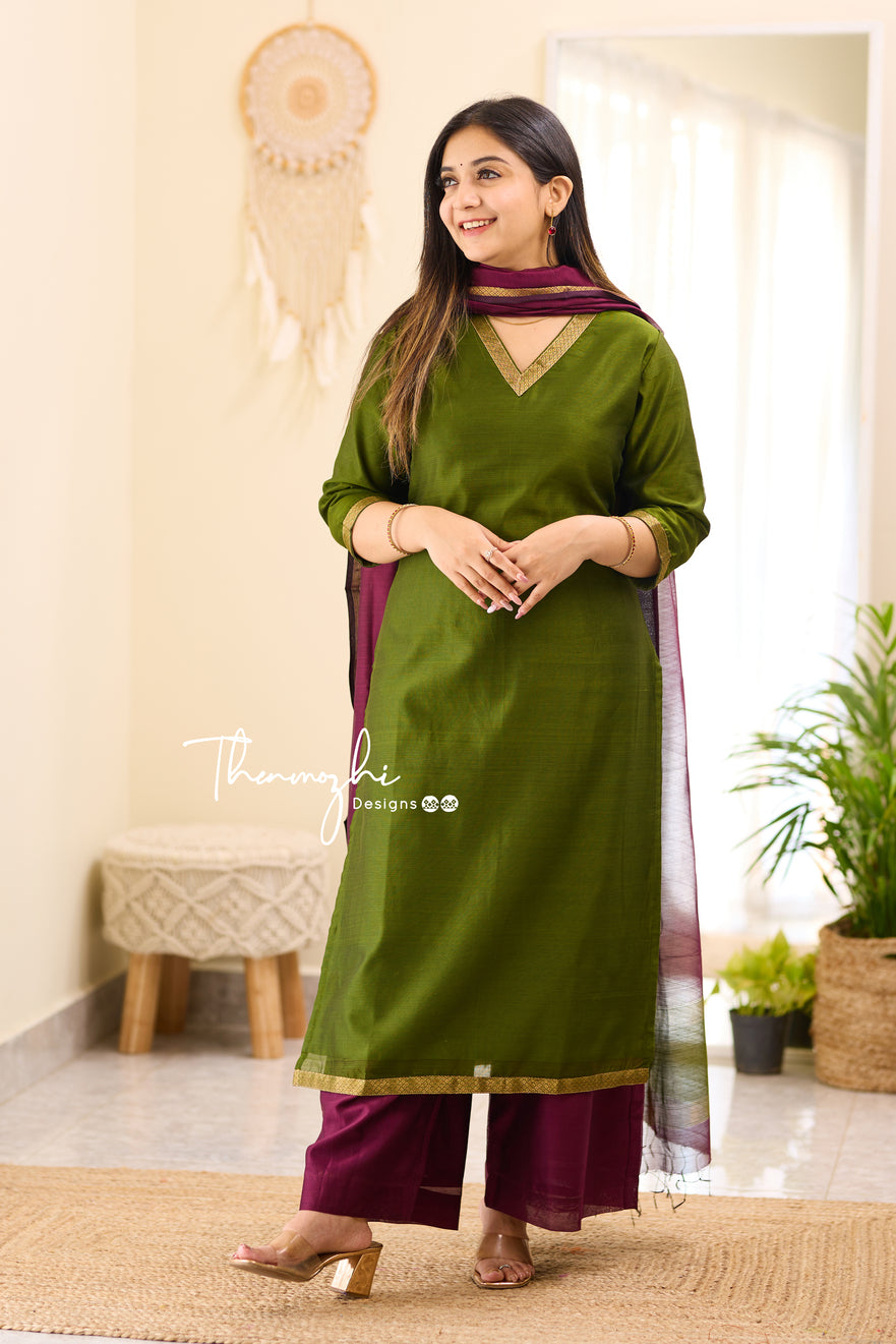 Maheshwari Silk Cotton Suit 09