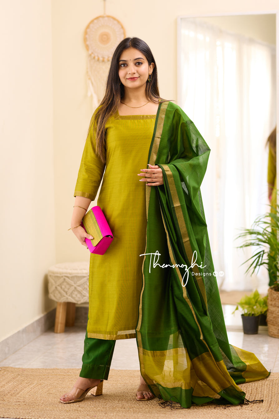 Maheshwari Silk Cotton Suit 12