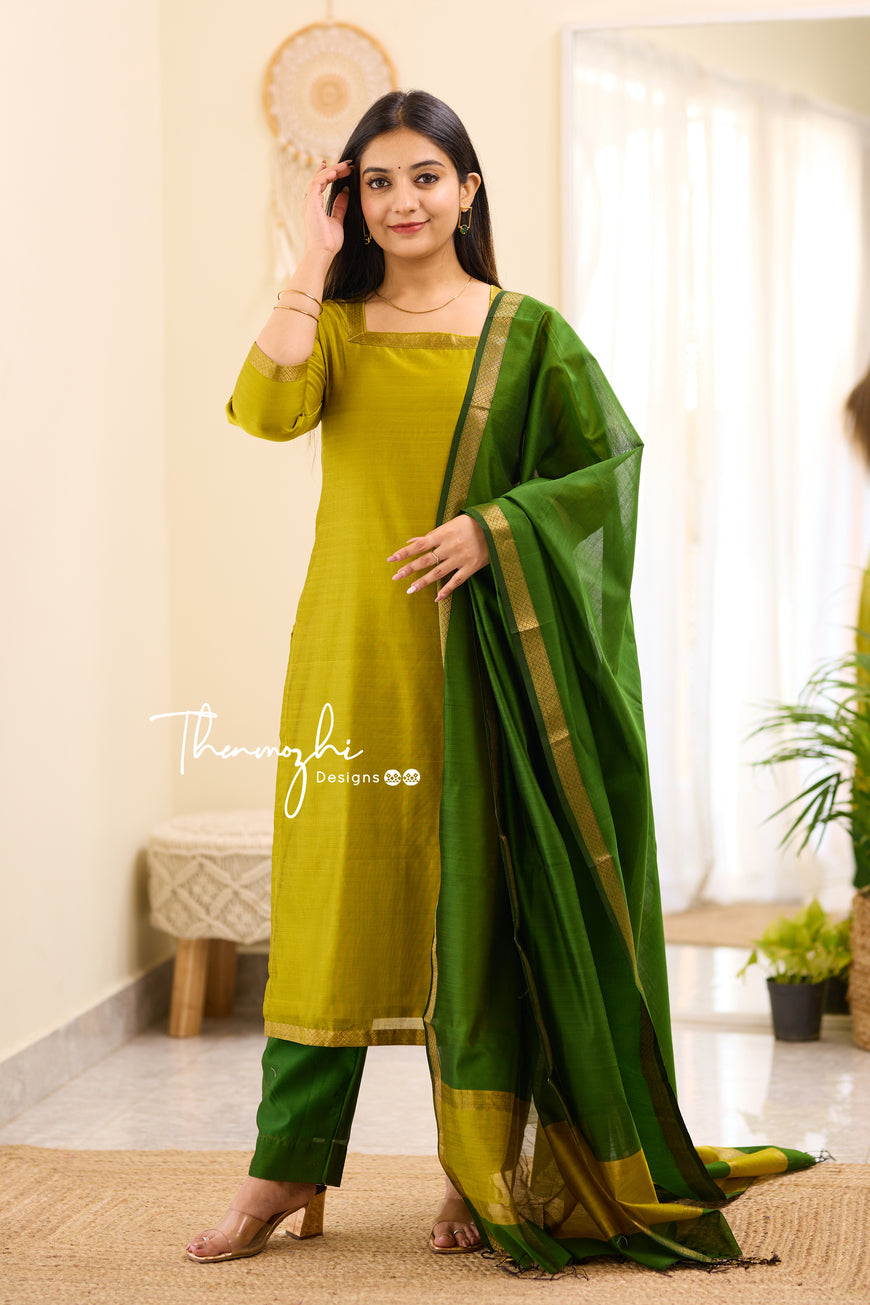 Maheshwari Silk Cotton Suit 12