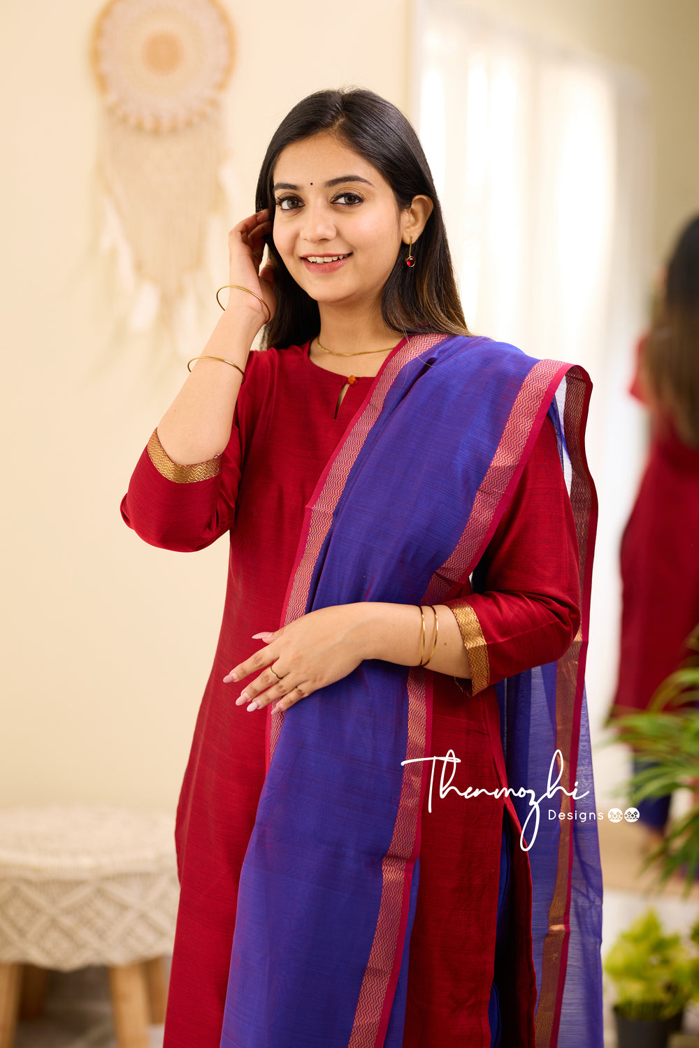 Maheshwari Silk Cotton Suit 13