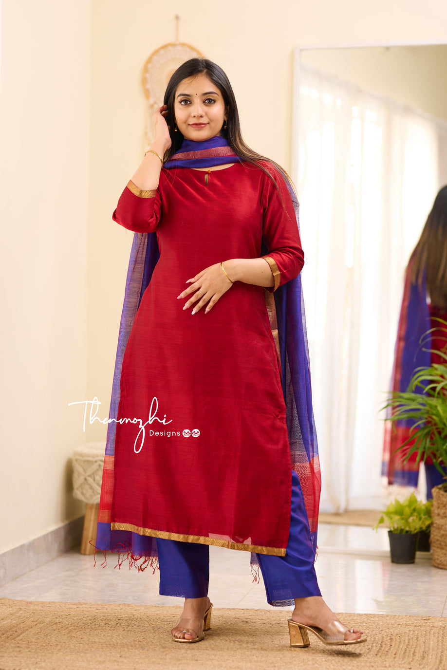 Maheshwari Silk Cotton Suit 13