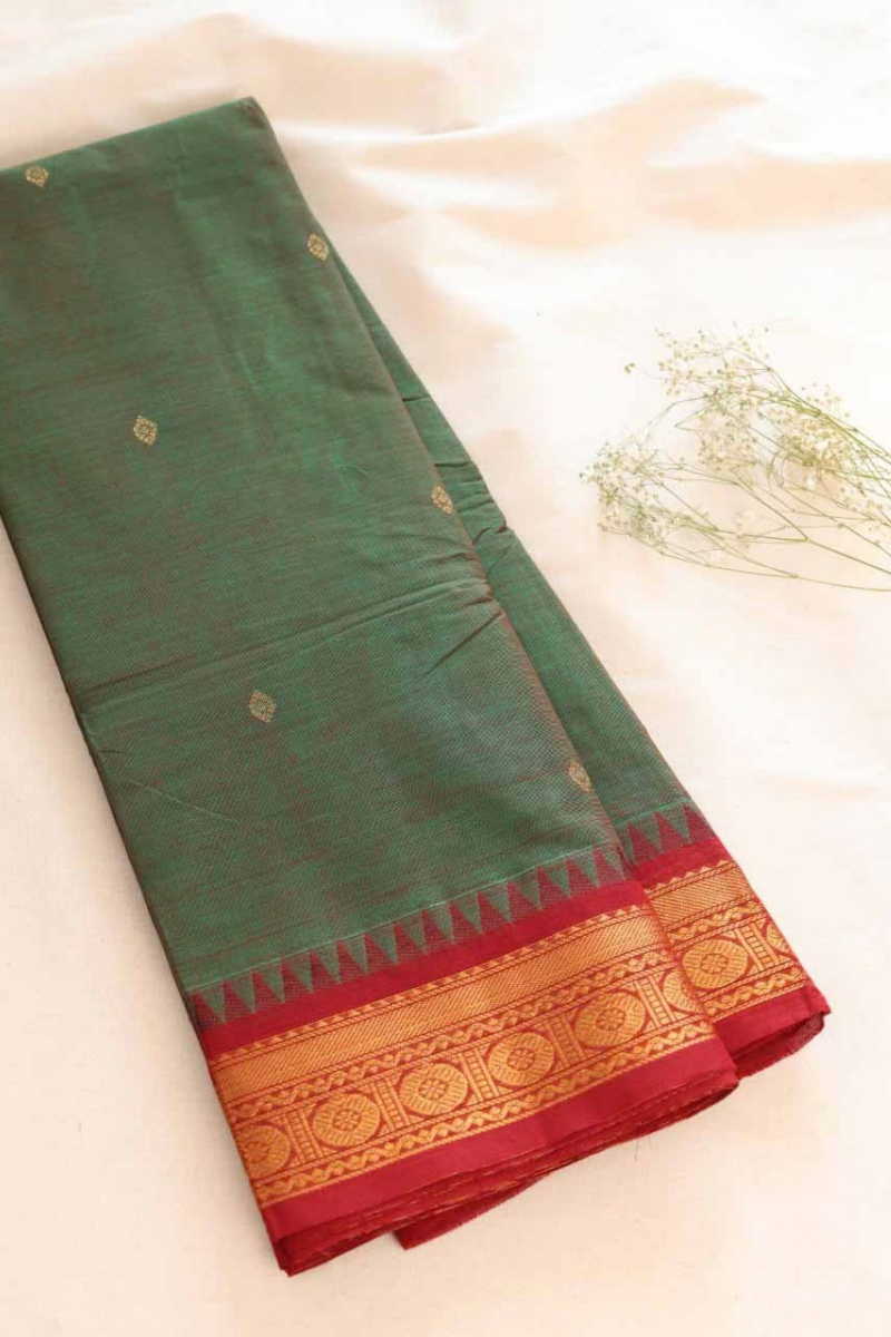 Butta Chettinad Cotton Saree CW335