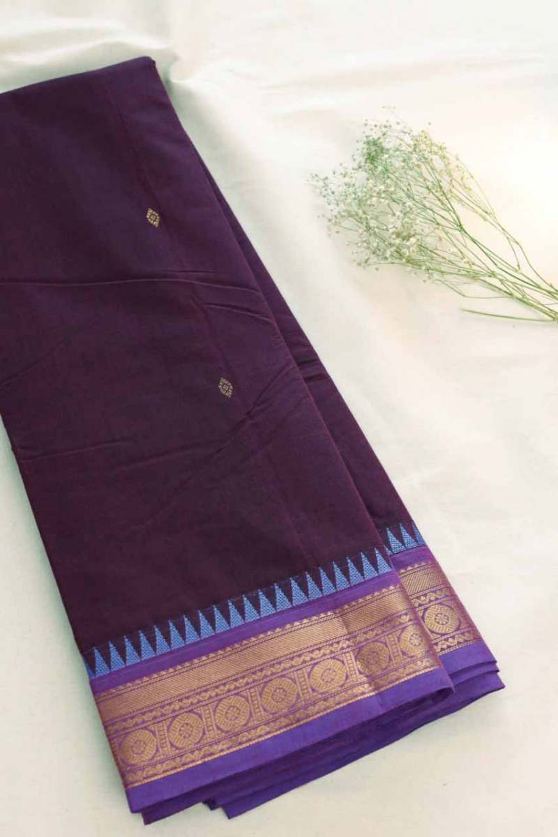 Butta Chettinad Cotton Saree CW486