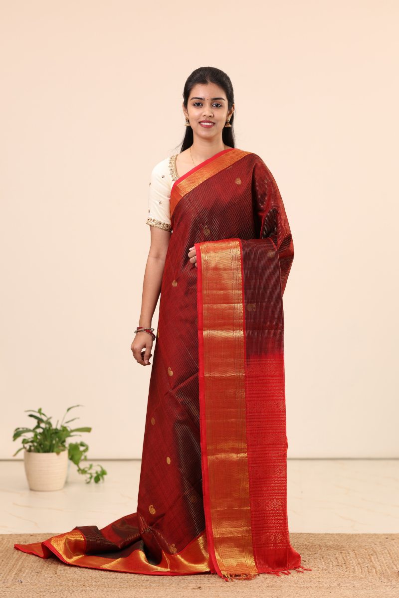 Kanchi Silk Cotton Saree A136