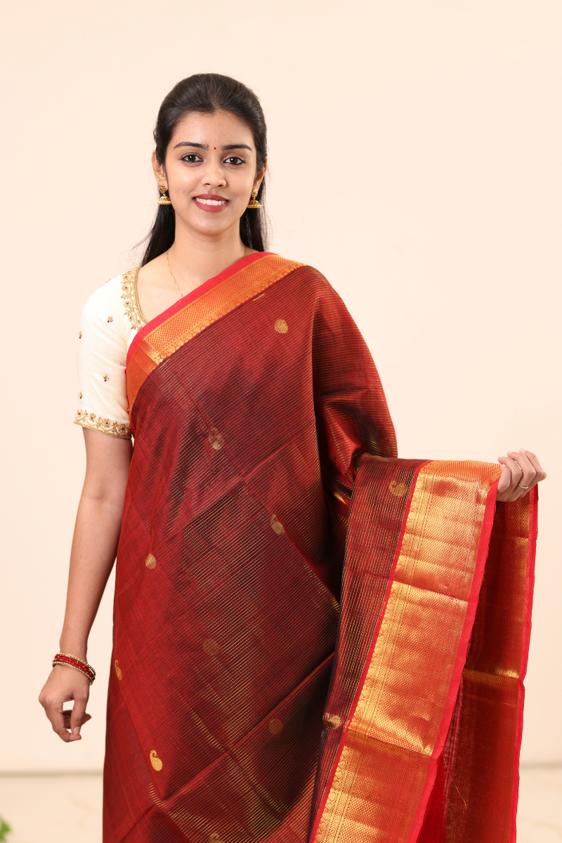 Kanchi Silk Cotton Saree A136