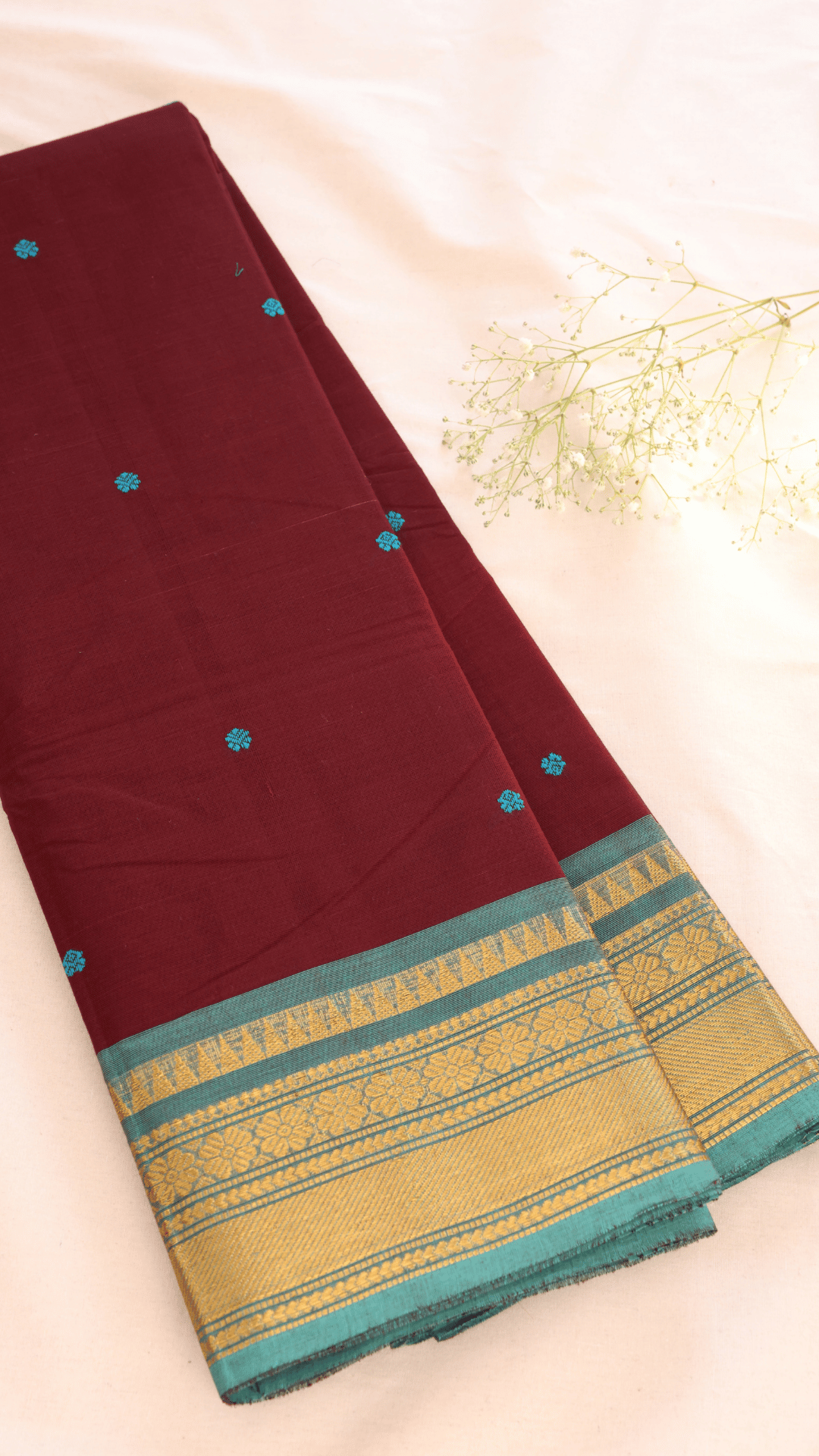 Butta Chettinad Cotton Saree CW168