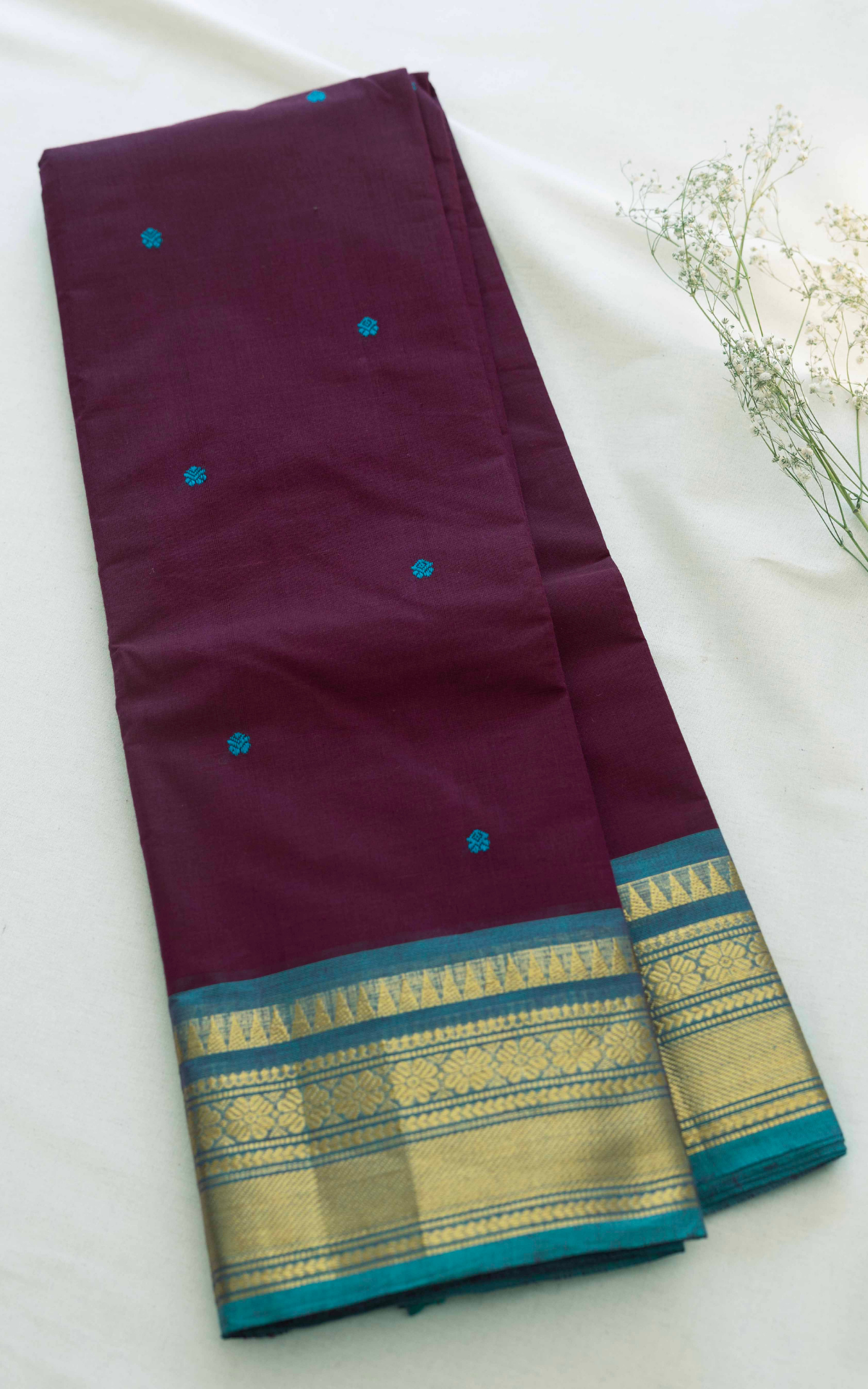Butta Chettinad Cotton Saree CW506