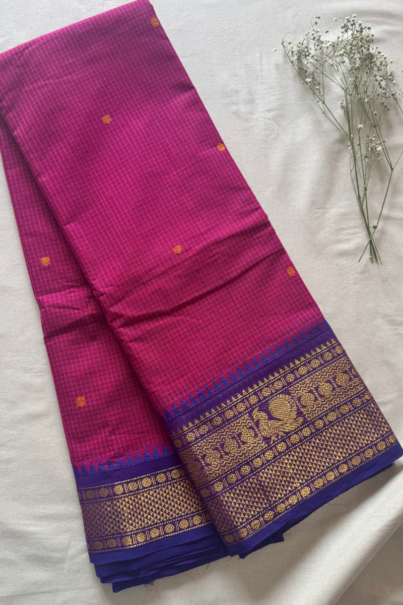 Kattam Chettinad Cotton Saree CW231