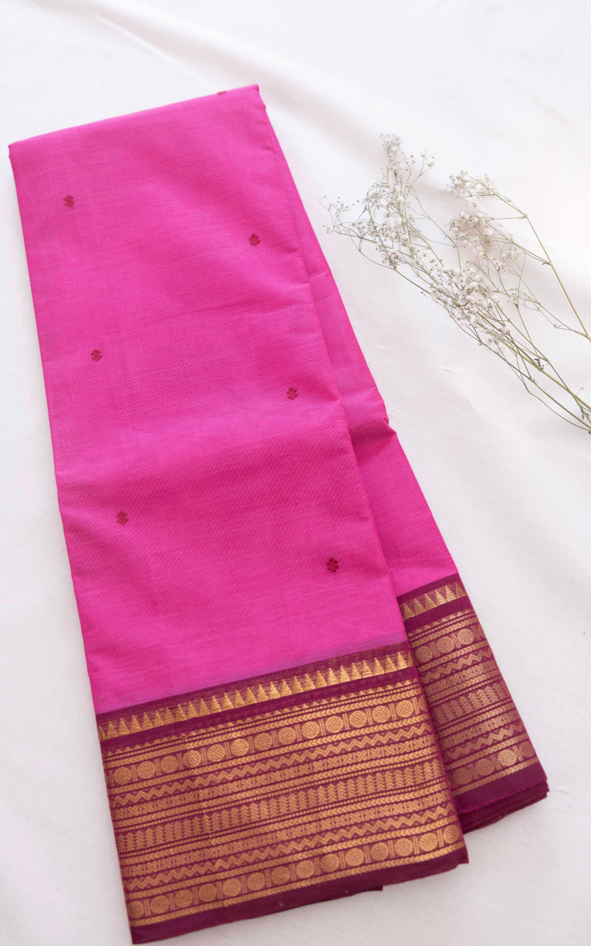 Butta Chettinad Cotton Saree CW515