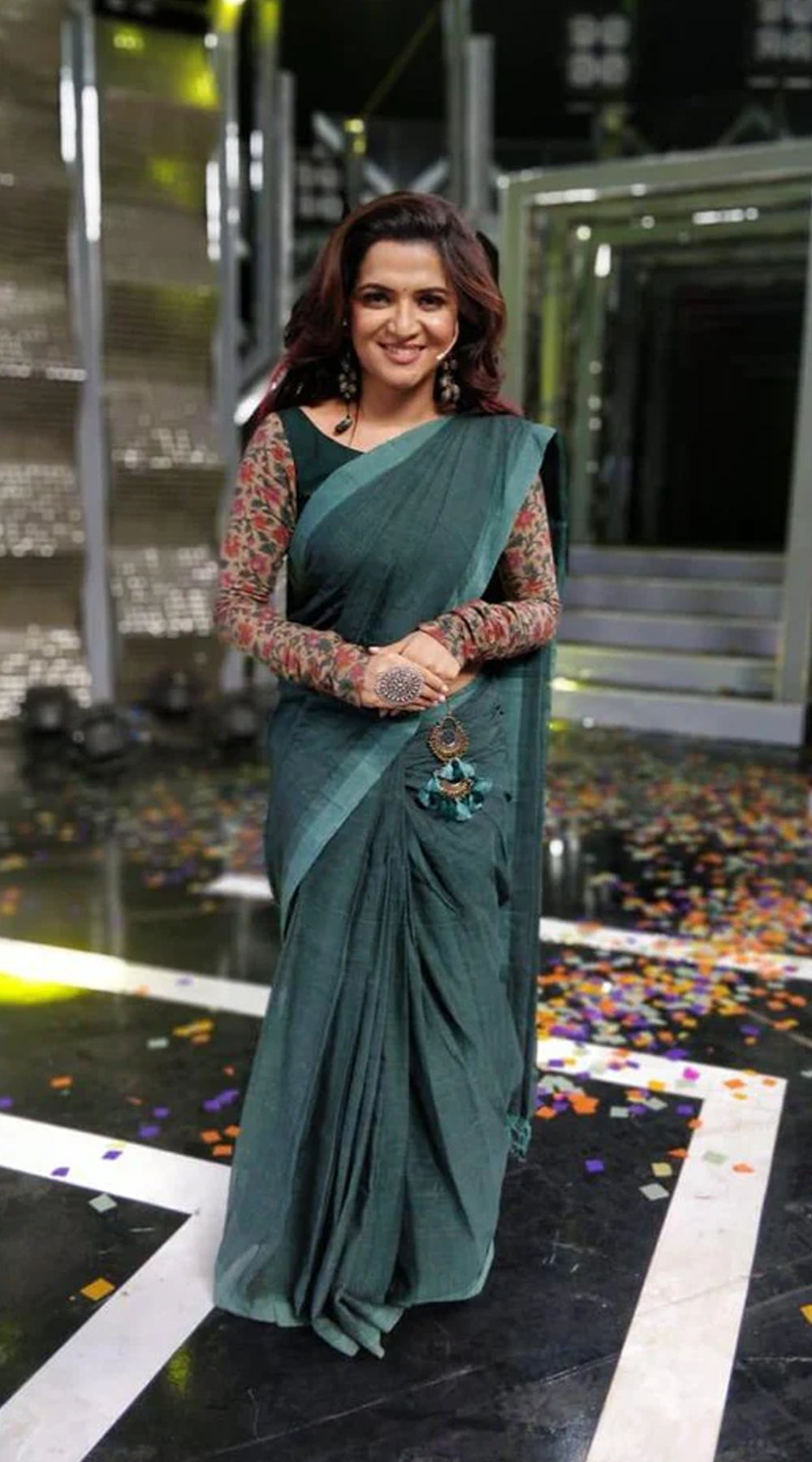 Angelica DD - Green Mangalagiri Plain Cotton Saree