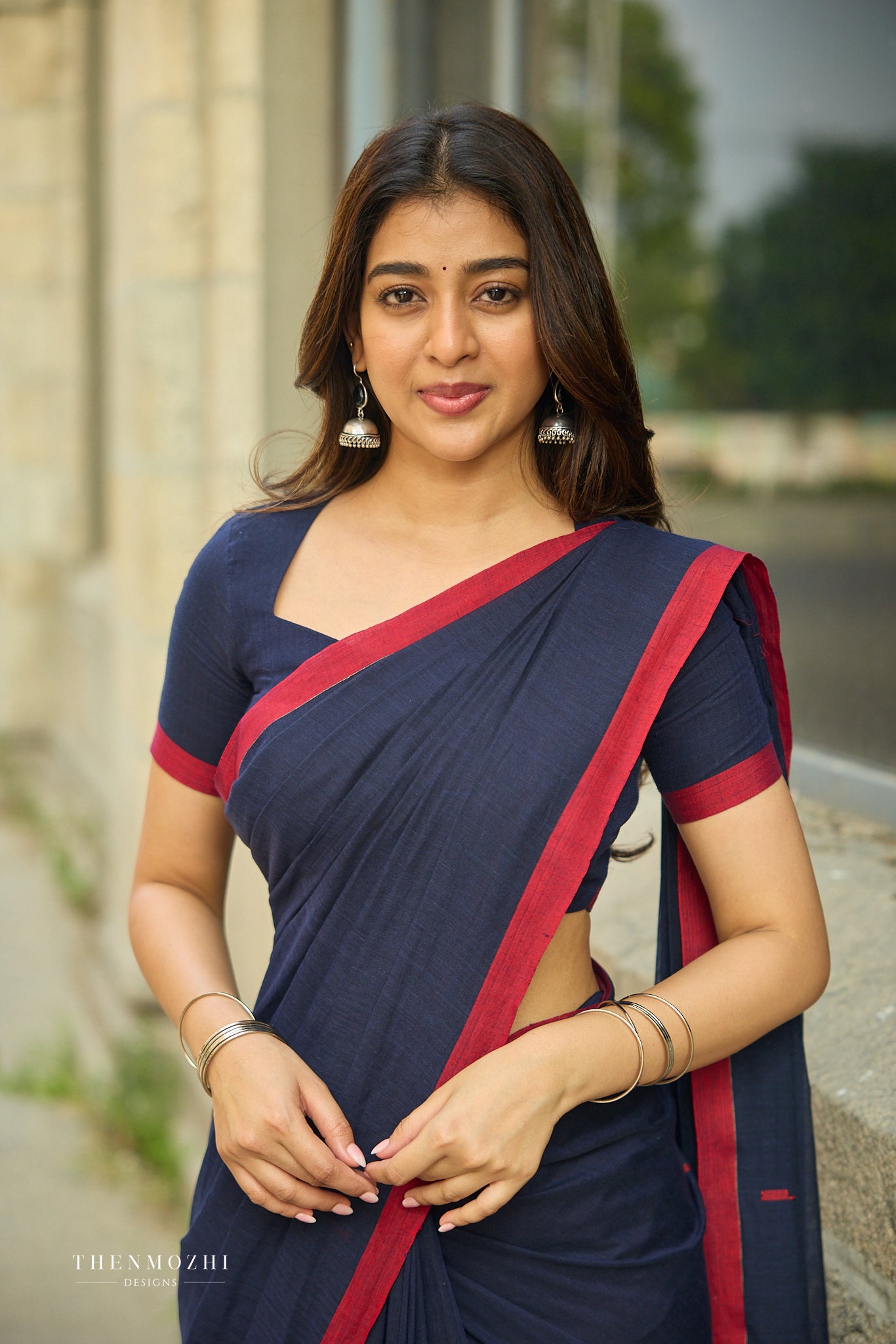 Black Olives Bengal Cotton Saree