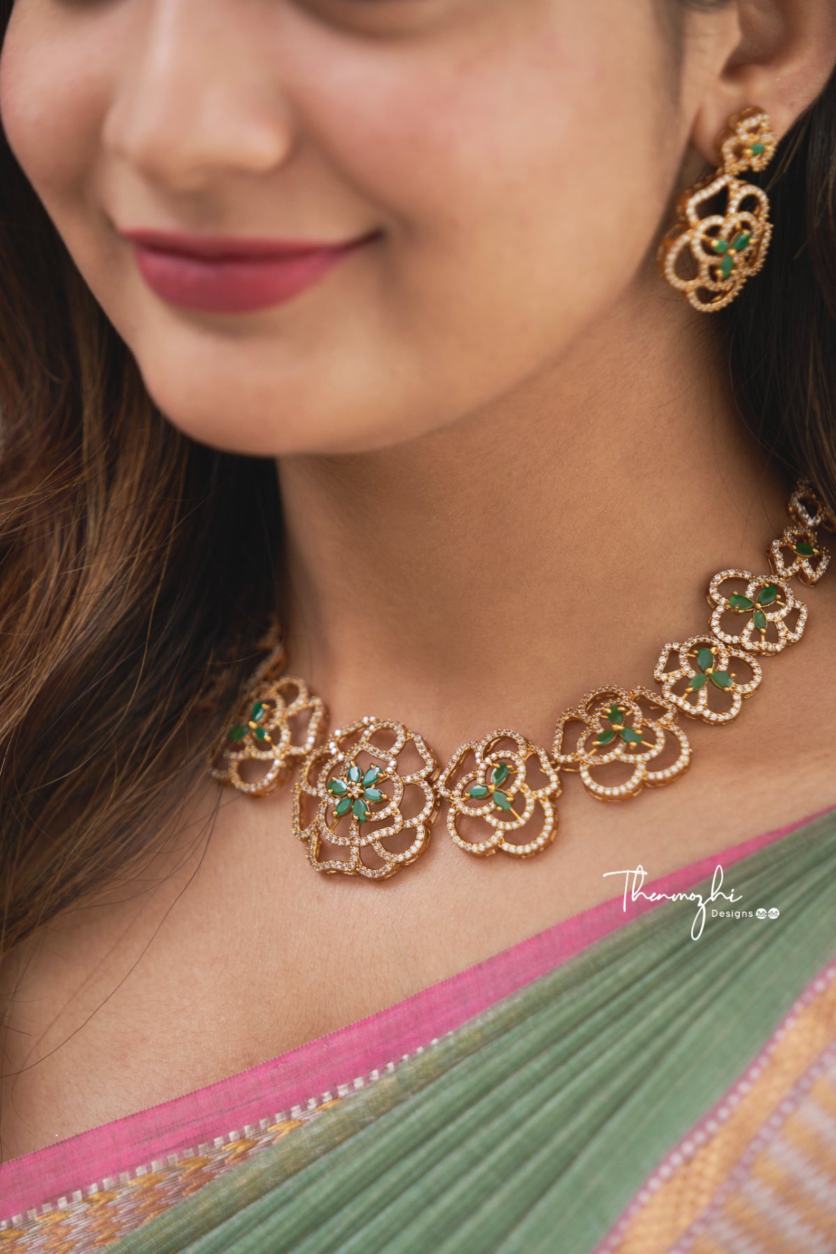 Hridaya (Pastel Green) - Green Maheshwari Silk Handloom Cotton Saree