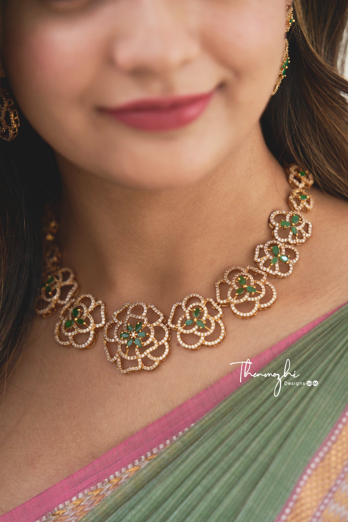 Hridaya (Pastel Green) - Green Maheshwari Silk Handloom Cotton Saree
