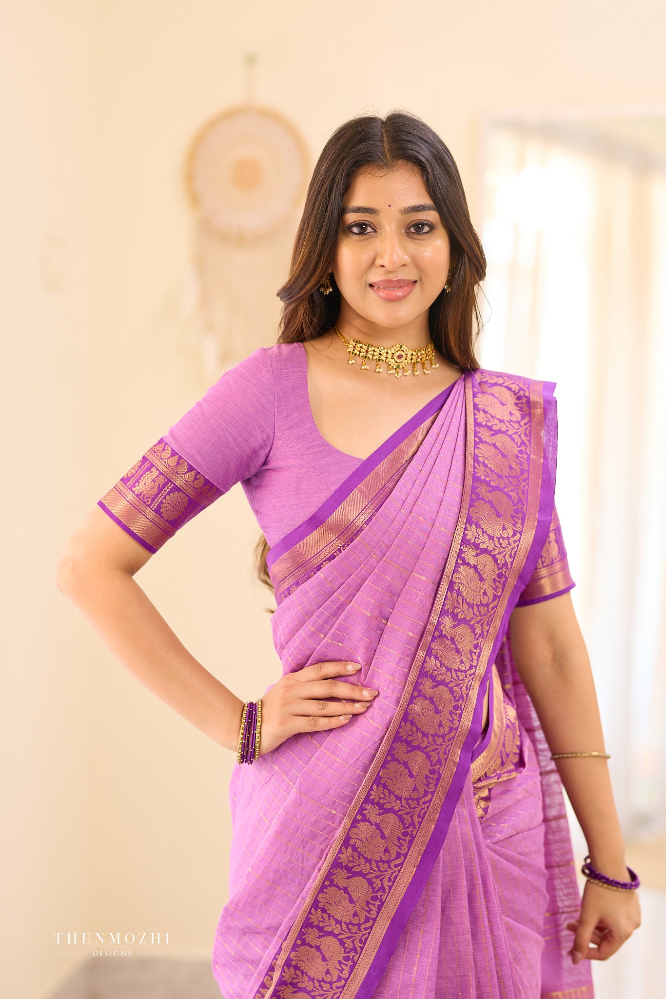 Candy Floss Chettinad Cotton Saree