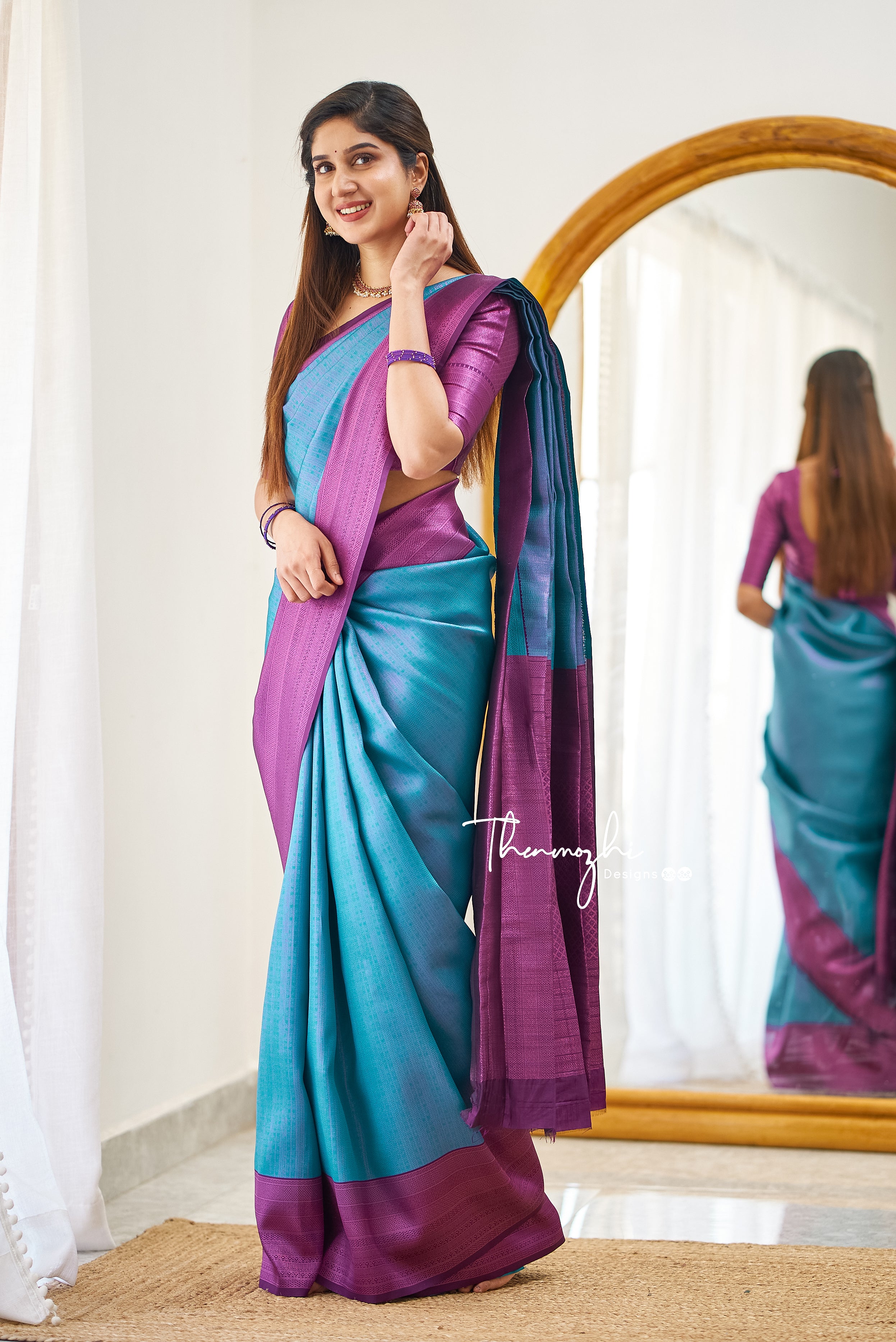 Nakshatra ( Teal Green & Purple)