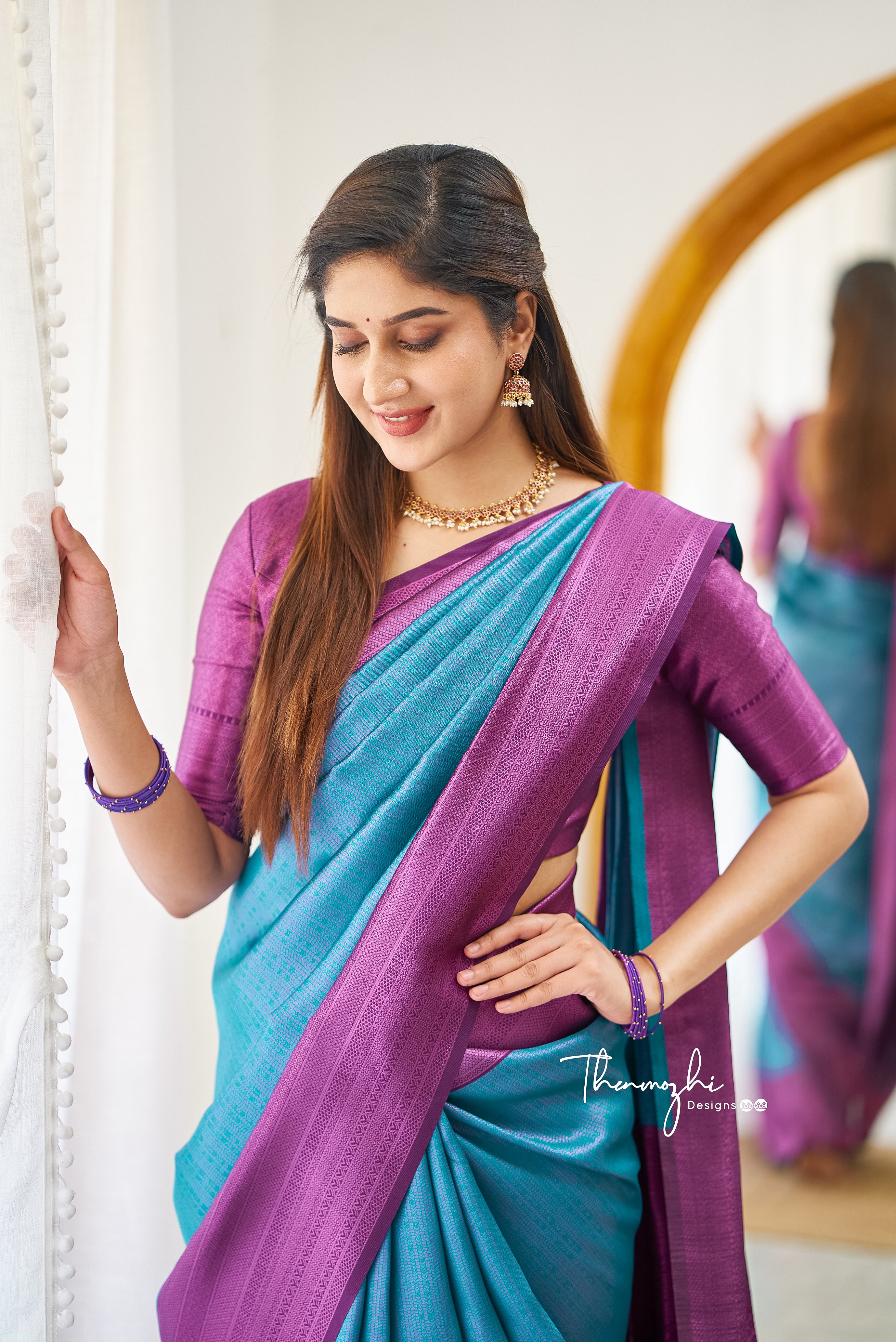 Nakshatra ( Teal Green & Purple)