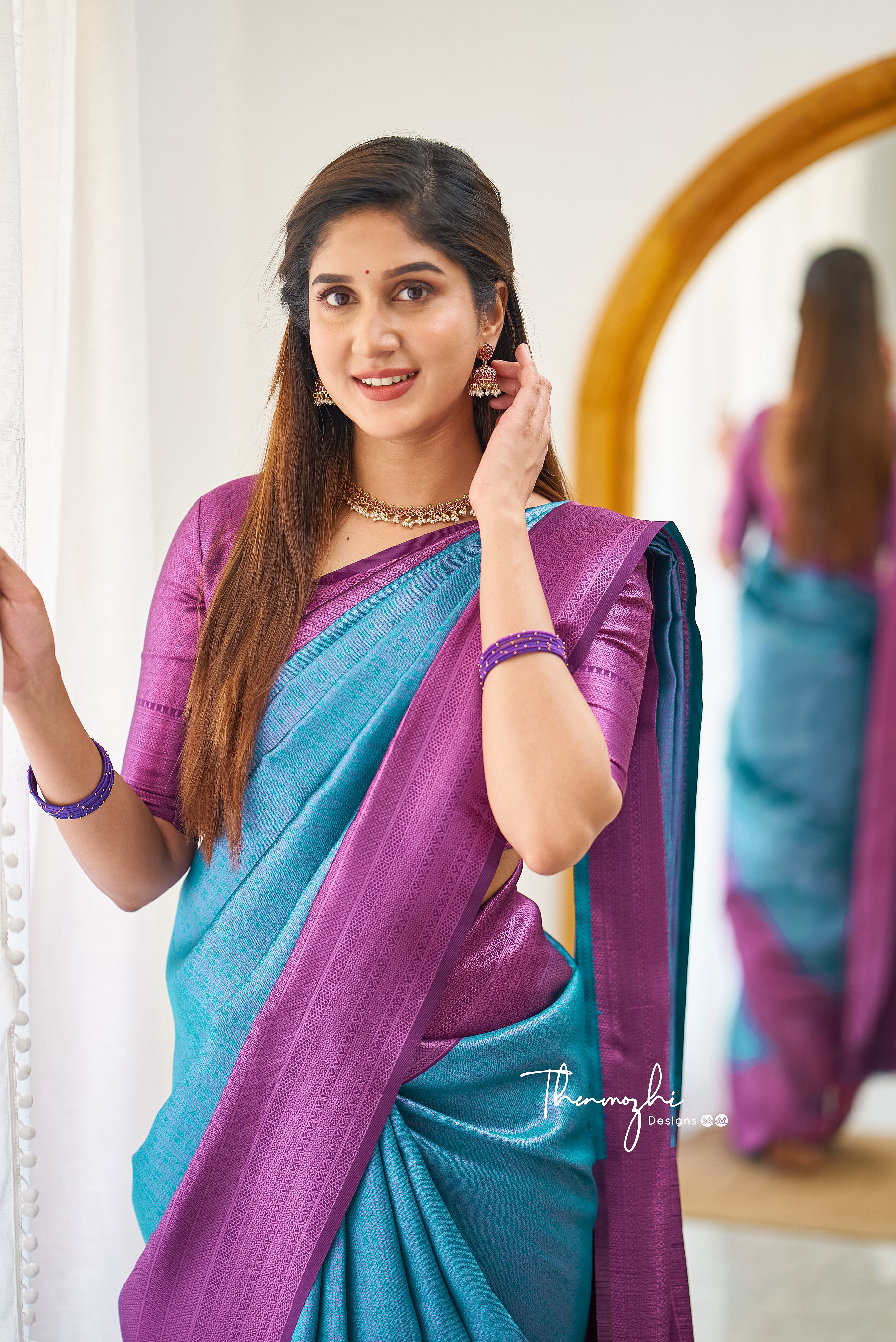 Nakshatra ( Teal Green & Purple)