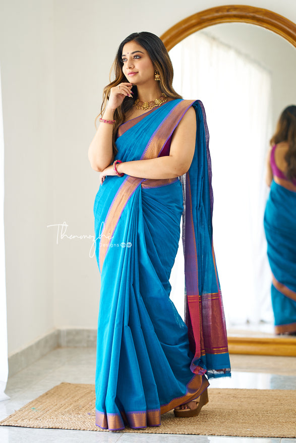 Blue (Zari Border)