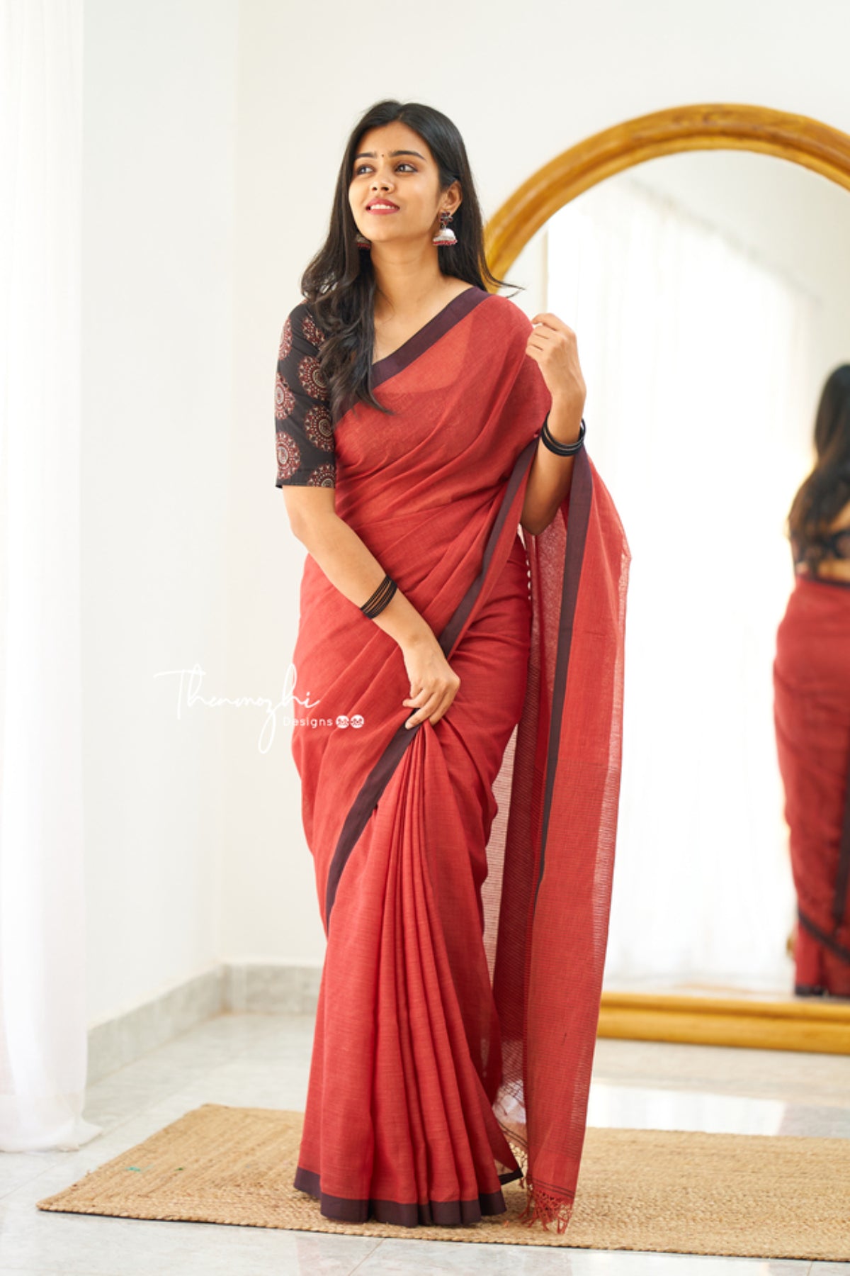 Brick Red & Brown (Soft Cotton)