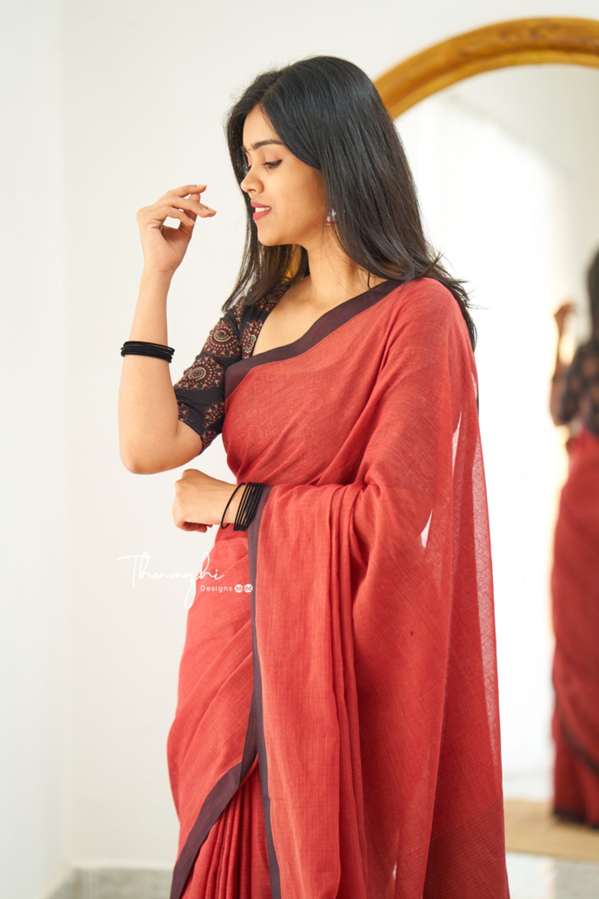 Brick Red & Brown (Soft Cotton)