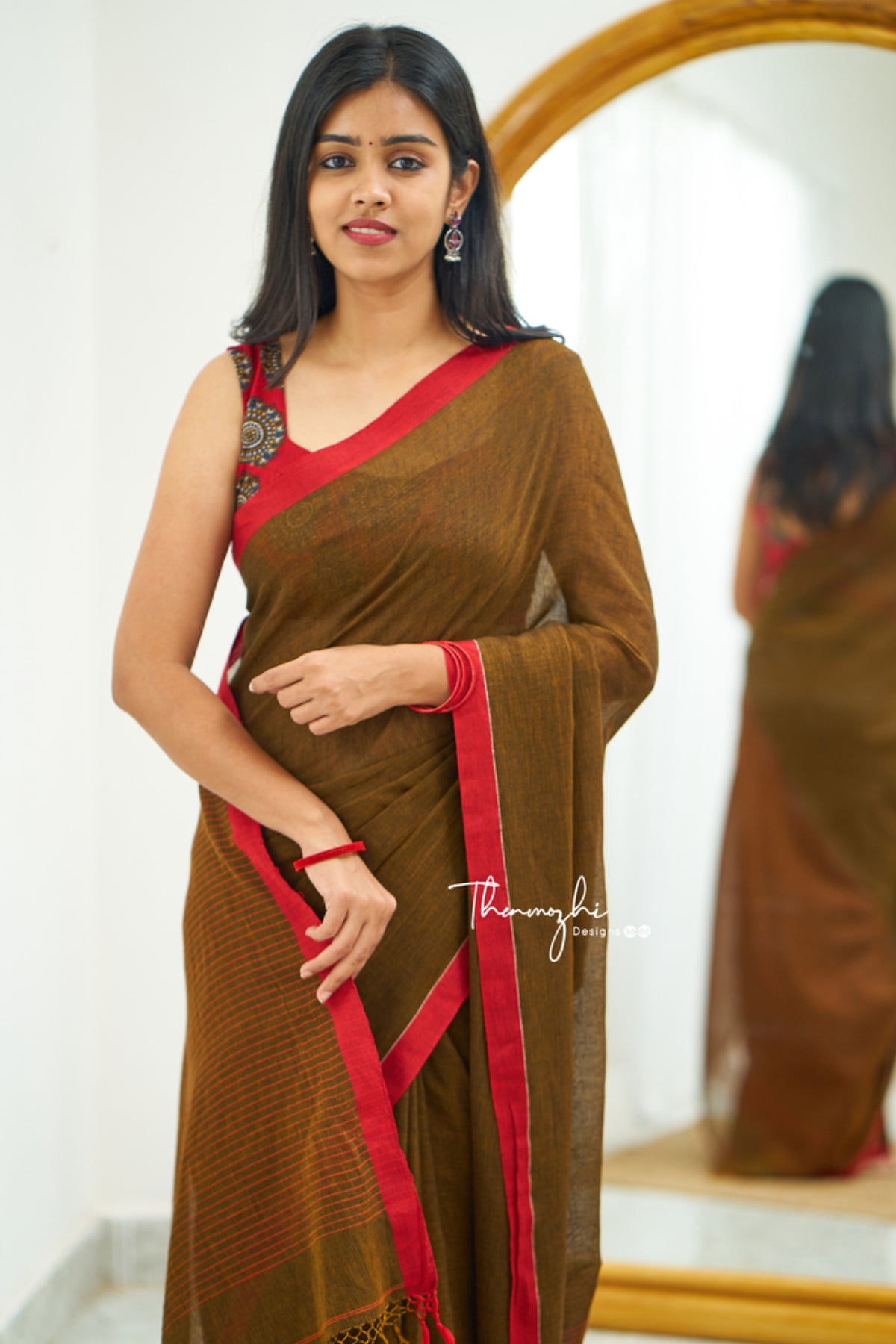 Shady Brown & Red (Soft Cotton)