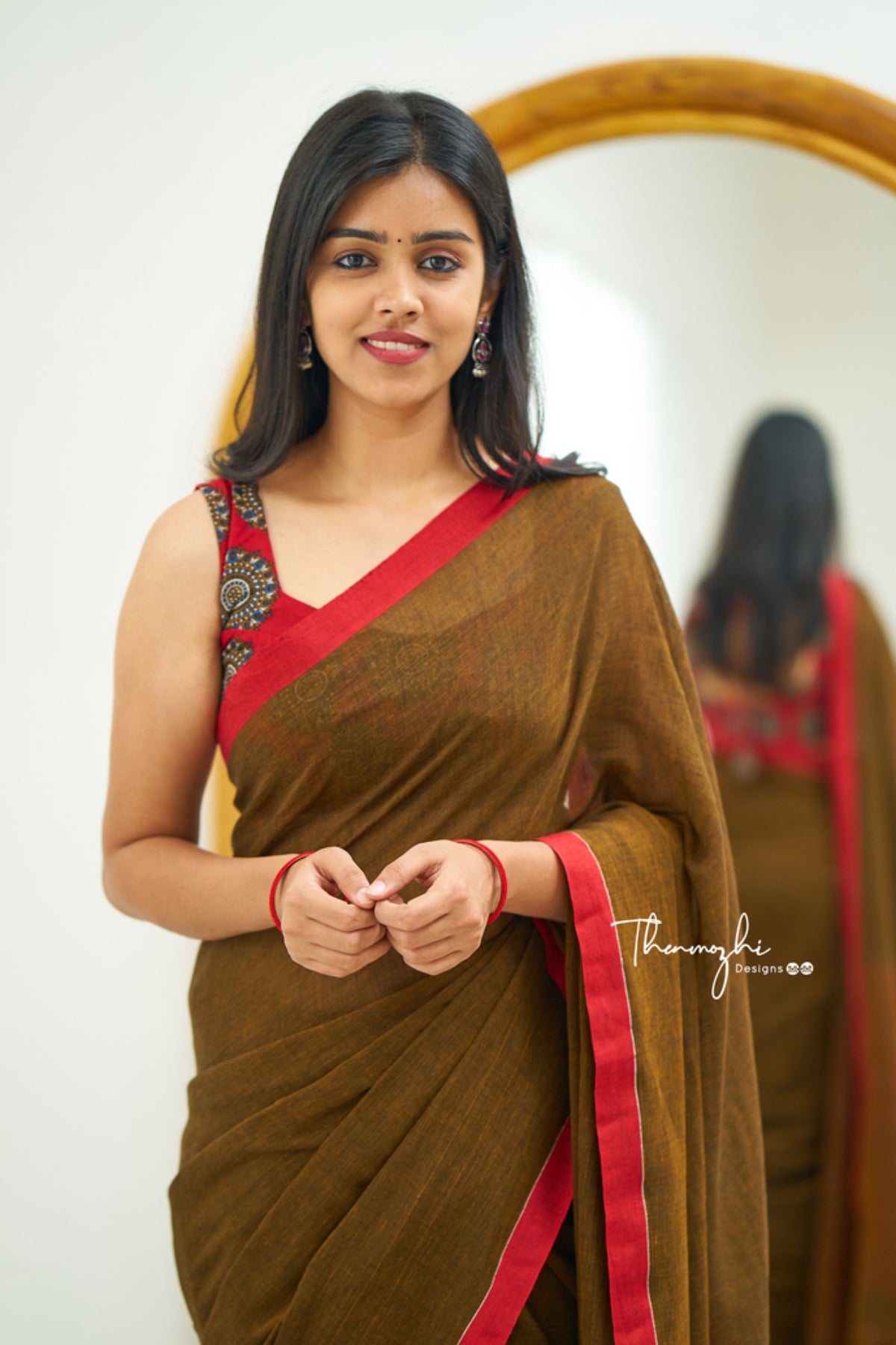 Shady Brown & Red (Soft Cotton)